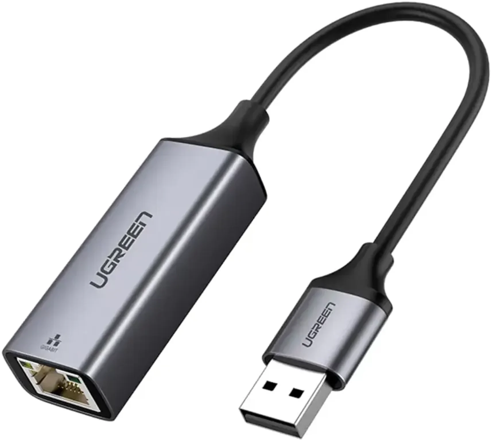 Imagen 0 de CM209. Adaptador Ethernet UGREEN USB 3.0 A to RJ45 Vel. 10/100/1000  Carcasa Aluminio. Color Space Gray