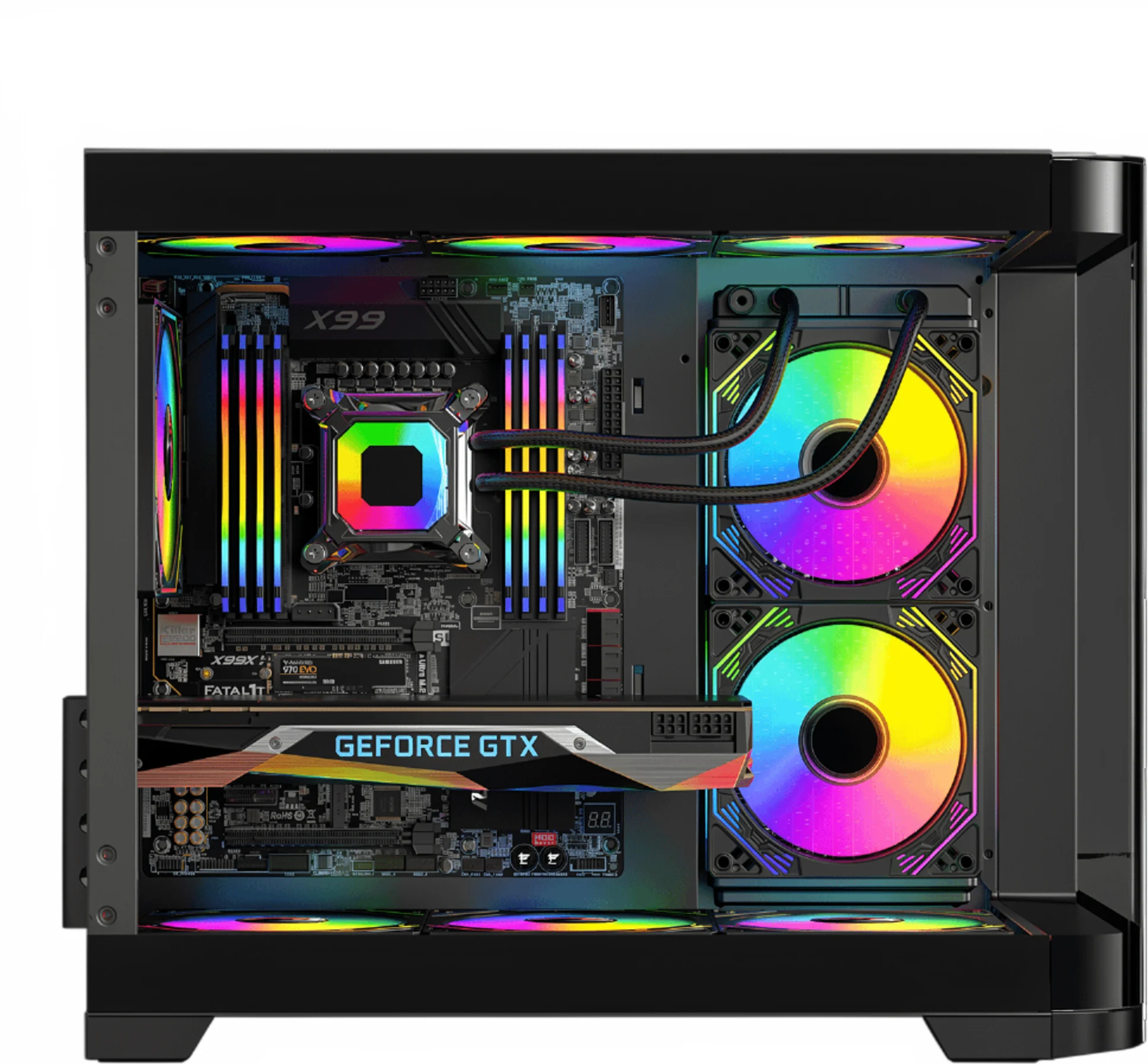 Imagen 7 de GABINETE GAMER VIPER ARGB/mATX /5 FAN INCLUIDOS/ SIN FUENTE / INCLUYE CONTROL REMOTO Y CONTROLADORA/ USB 3.0/ USB C