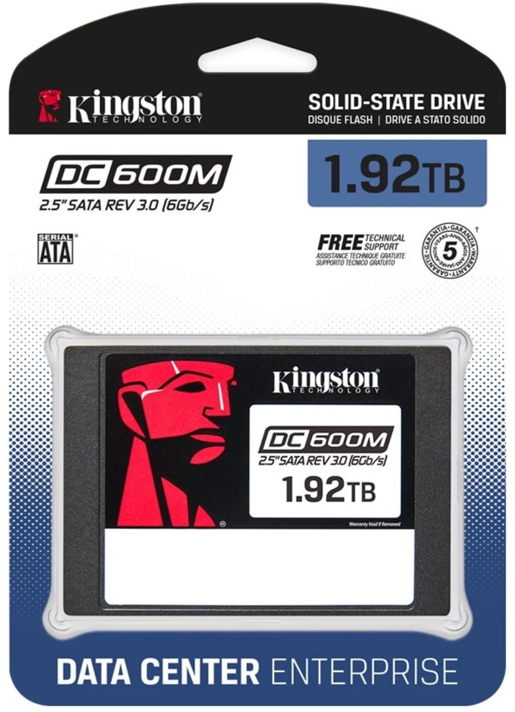 Imagen 3 de Unidad SSD Kingston DC600M 1.92GB 2.5"7mm SATA 3 6.0Gb/s 560MBs/530MBs p/Servid