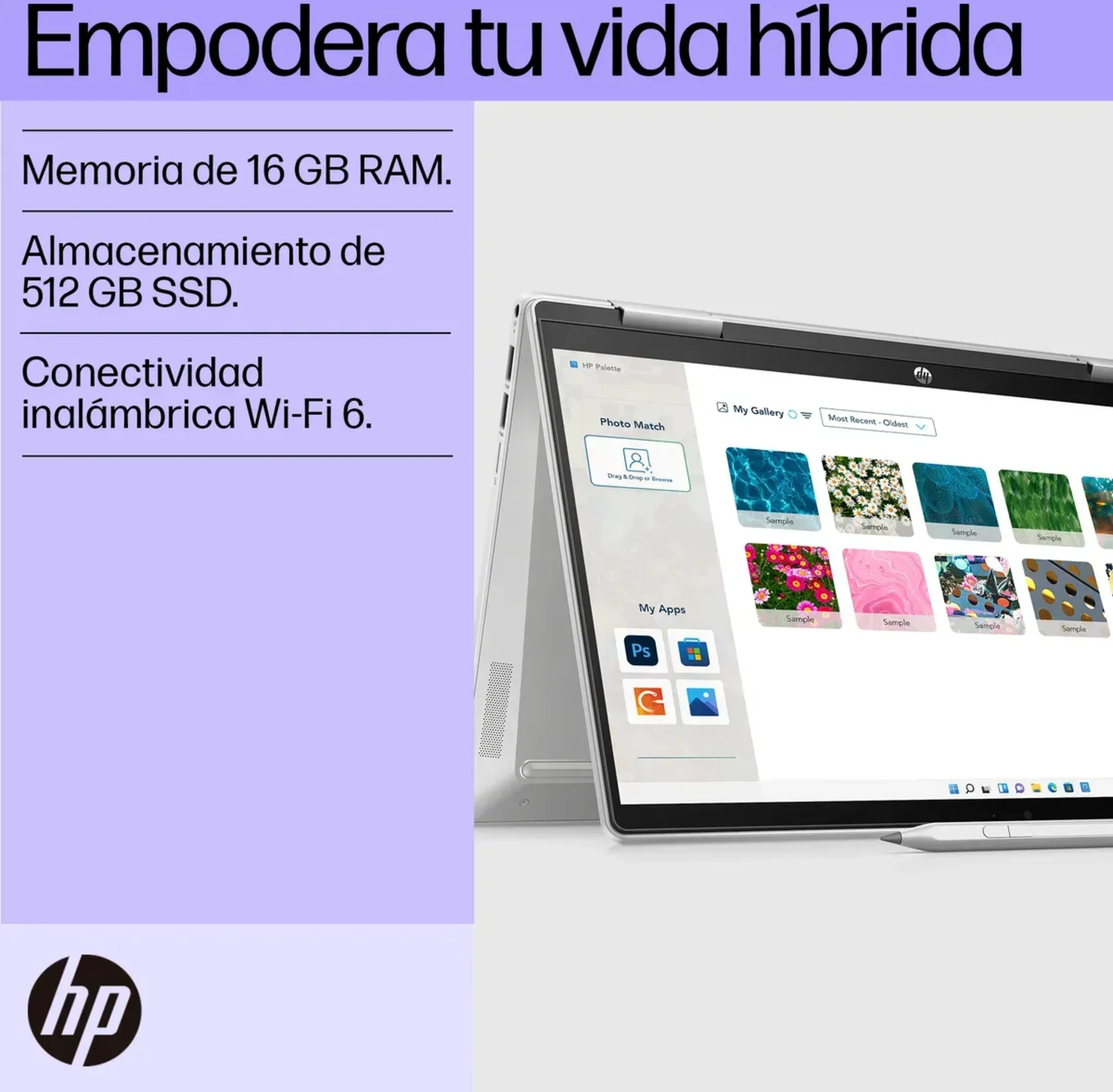 Imagen 7 de Notebook HP Pavilion x360 I7-1355U RAM 16GB SSD 512GB 14"Touch W11H