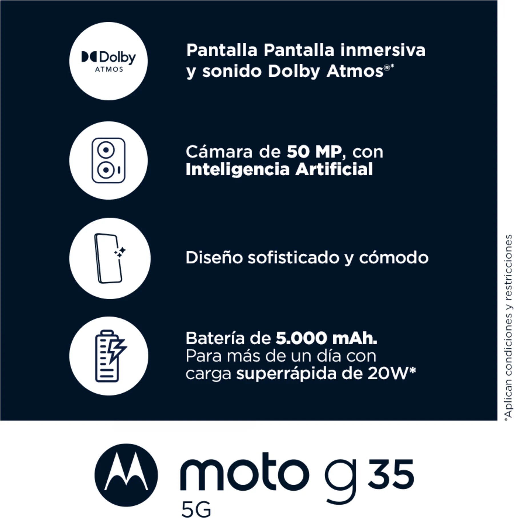 Imagen 3 de Celular Motorola Moto G35 256GB RAM 4GB 50MP 6.7' Verde