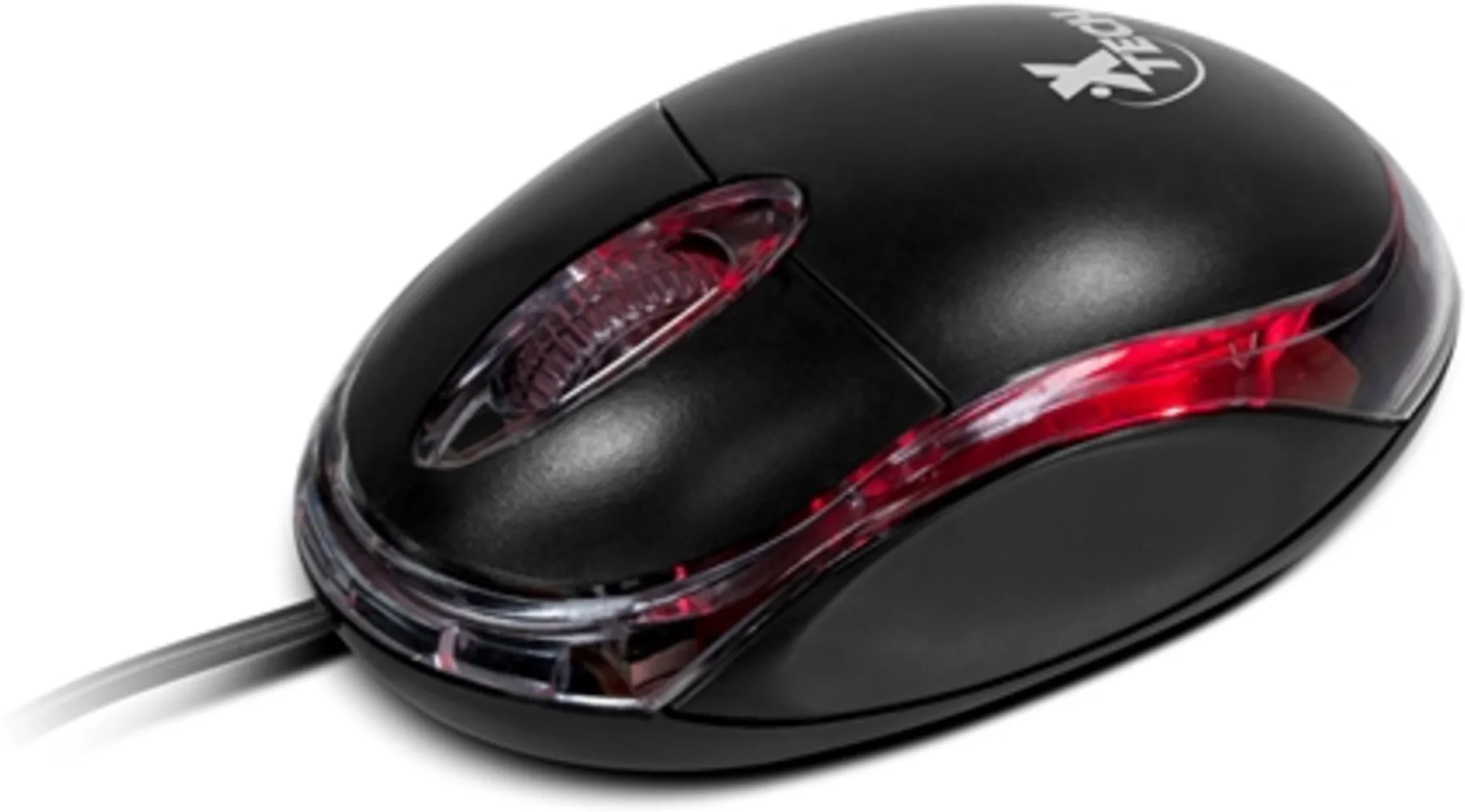 Imagen 0 de Mouse Alámbrico XTech XTM-195 Óptico 1000DPI 1.35mt USB 3 Botones Negro/Rojo