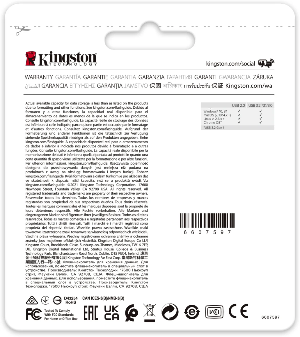 Imagen 6 de Pendrive 64GB Kingston DataTraveler Exodia M USB3.2 Gen1 Color Negro/Azul