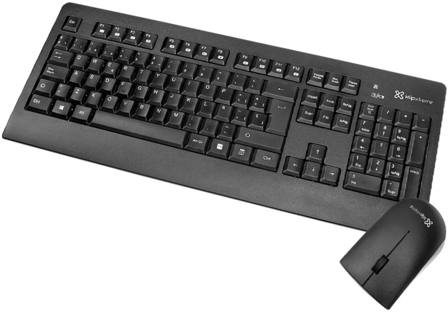 Imagen 0 de Kit Teclado Mouse Inalámbrico KlipX KCK-265S Receptor USB 2.4 ghz Negro