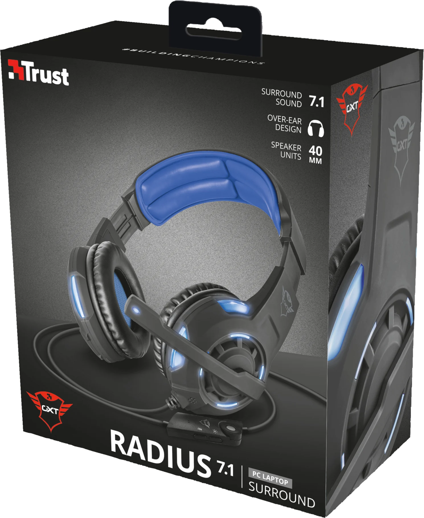 Imagen 7 de Audífonos Gamer Alámbricos Trust GXT 350 Radius 7 1 Surround Headset