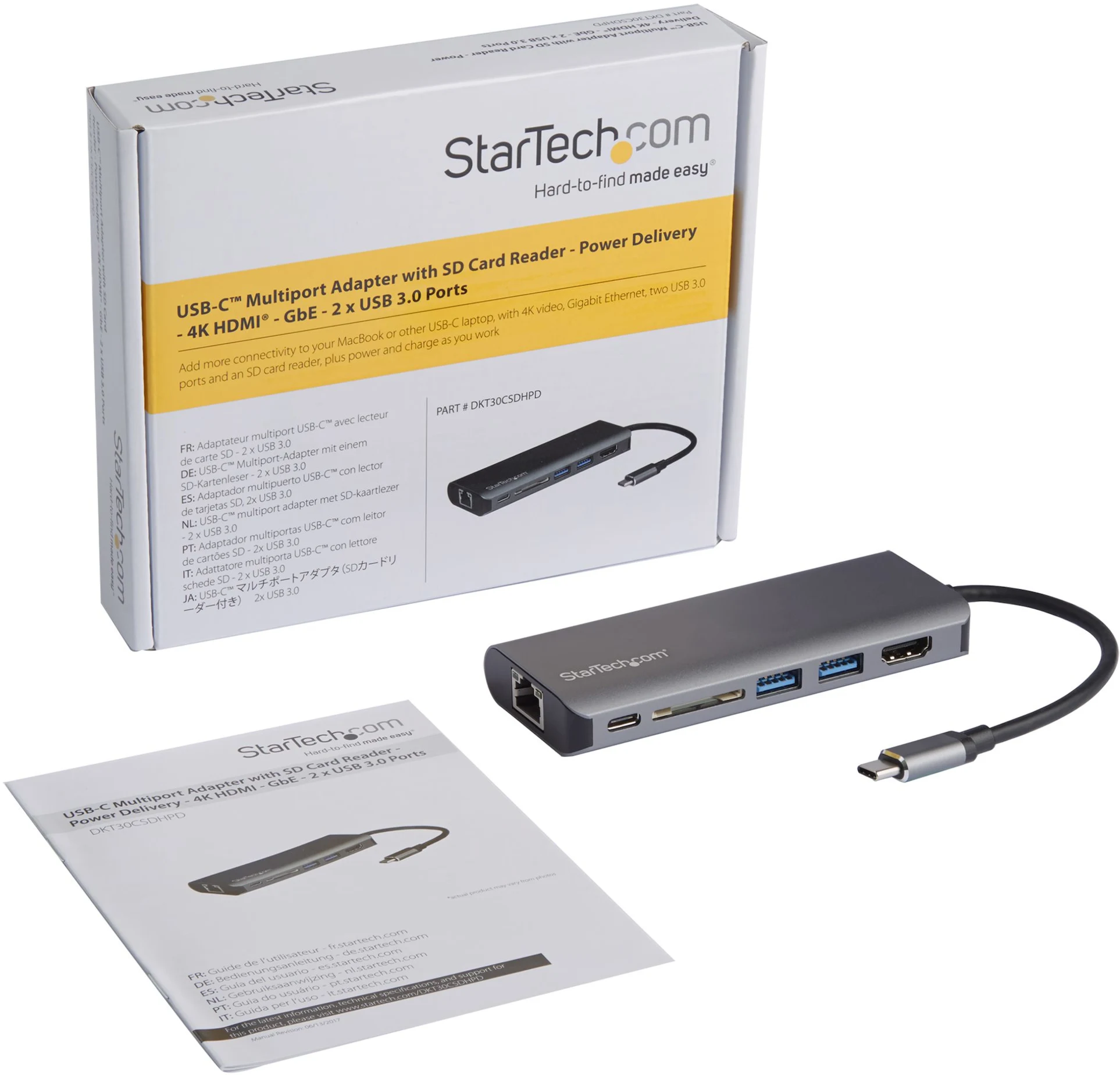 Imagen 6 de Docking Station StarTech Host USB-C, HDMI 4K LAN 2*USB 3.0 Thunderbolt Lector SD