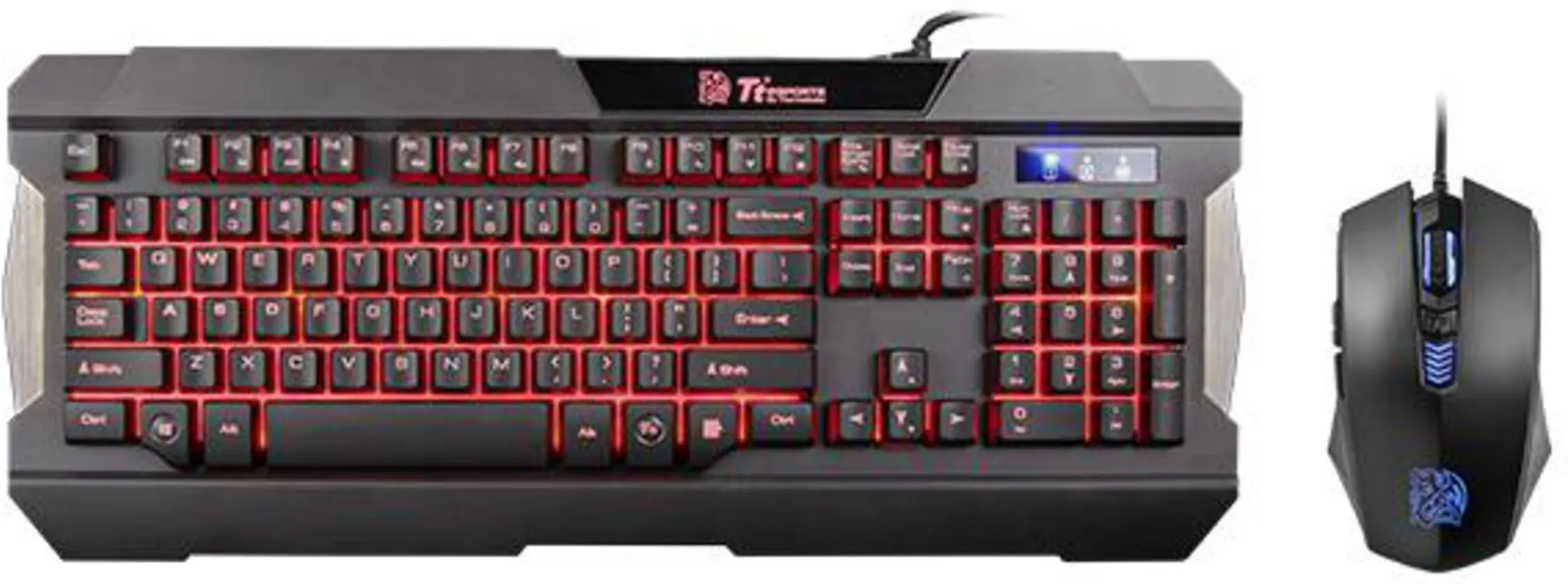 Imagen 0 de Combo Teclado Mouse Thermaltake Tri Color Backlit Español