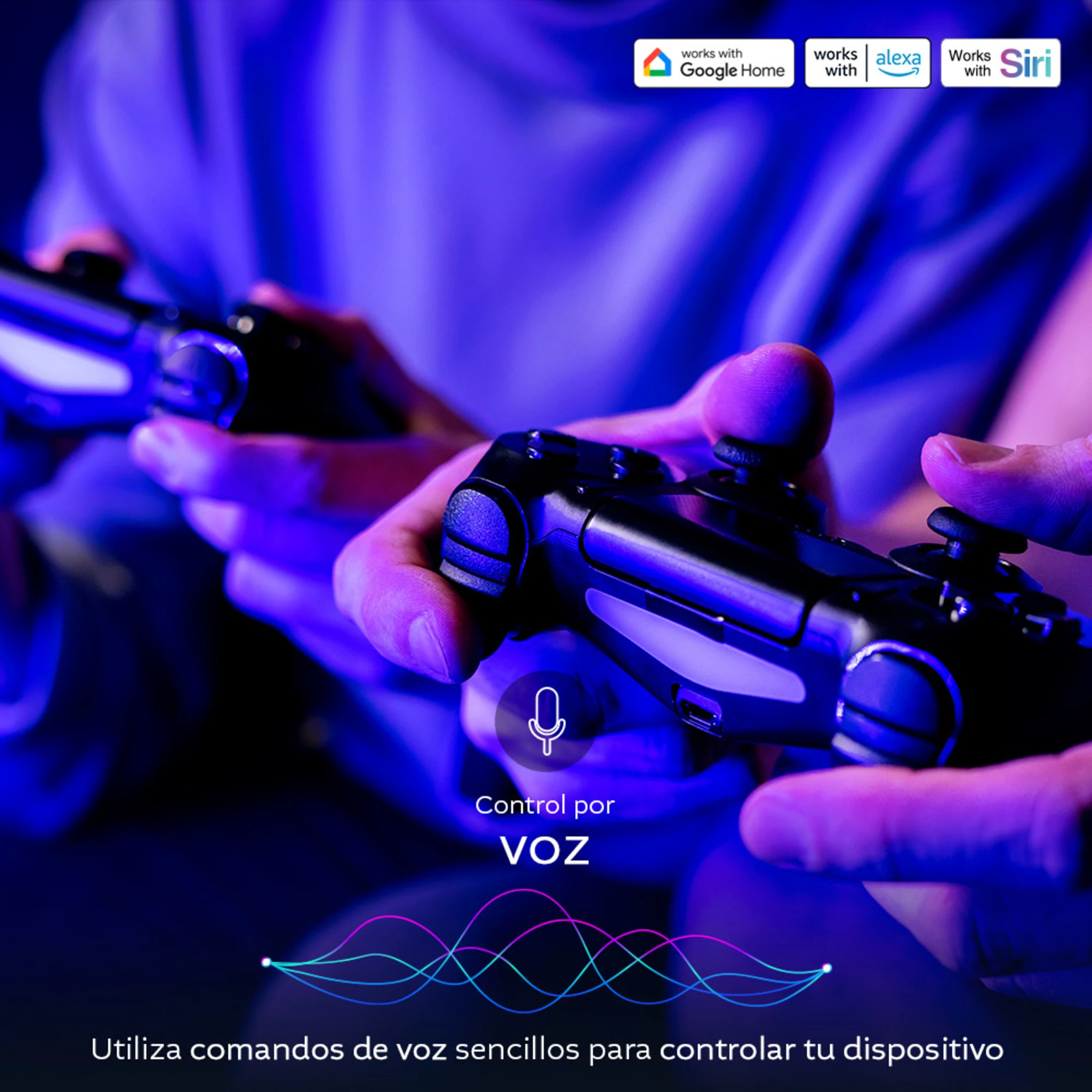 Imagen 2 de Cinta LED y Cámara Nexxt NHB-S615, para TV de 55" y 65" Smart Home