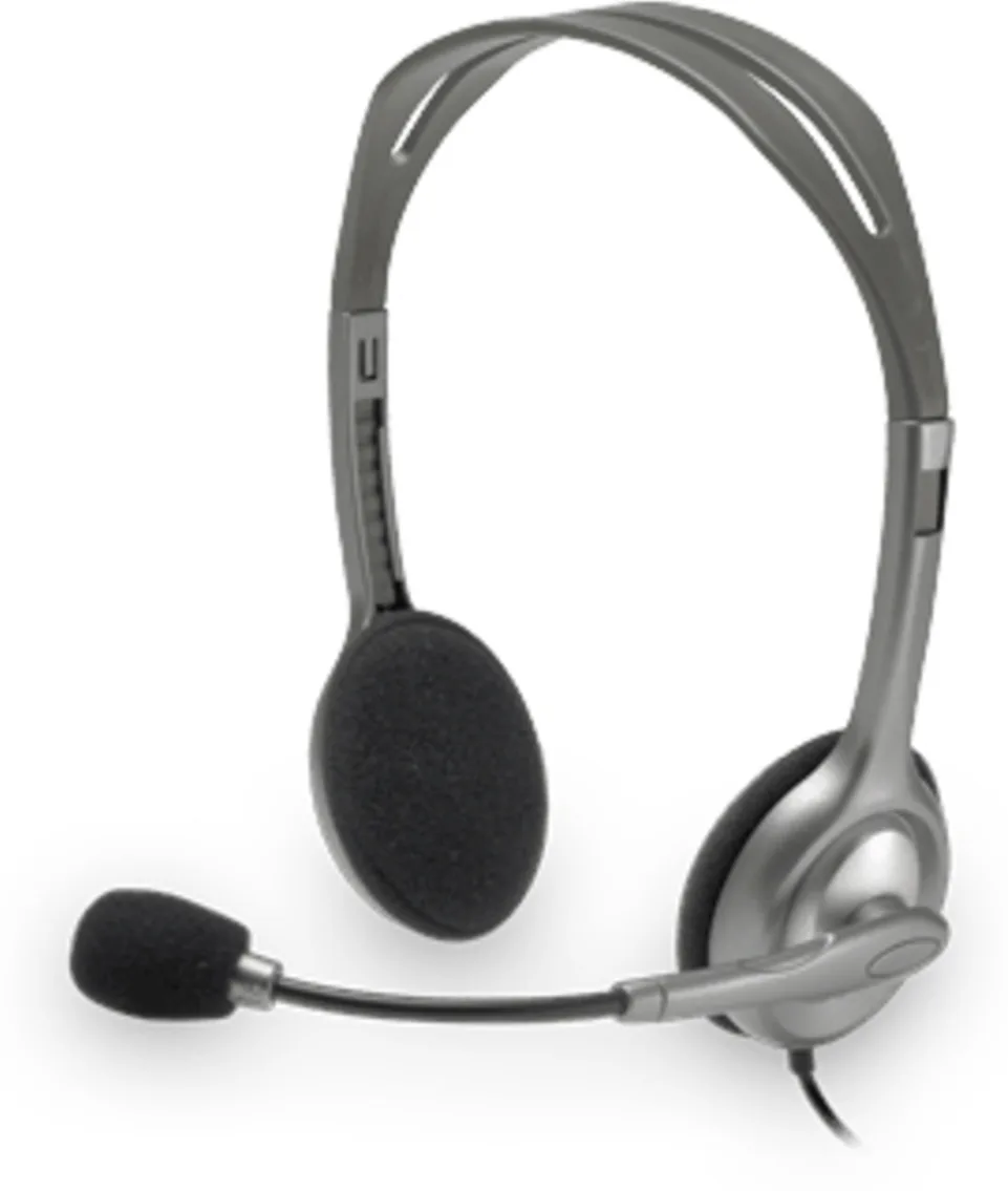 Imagen 0 de Audífonos Alámbricos Logitech H111 Interfaz 3.5mm con Micrófono Color Gris 