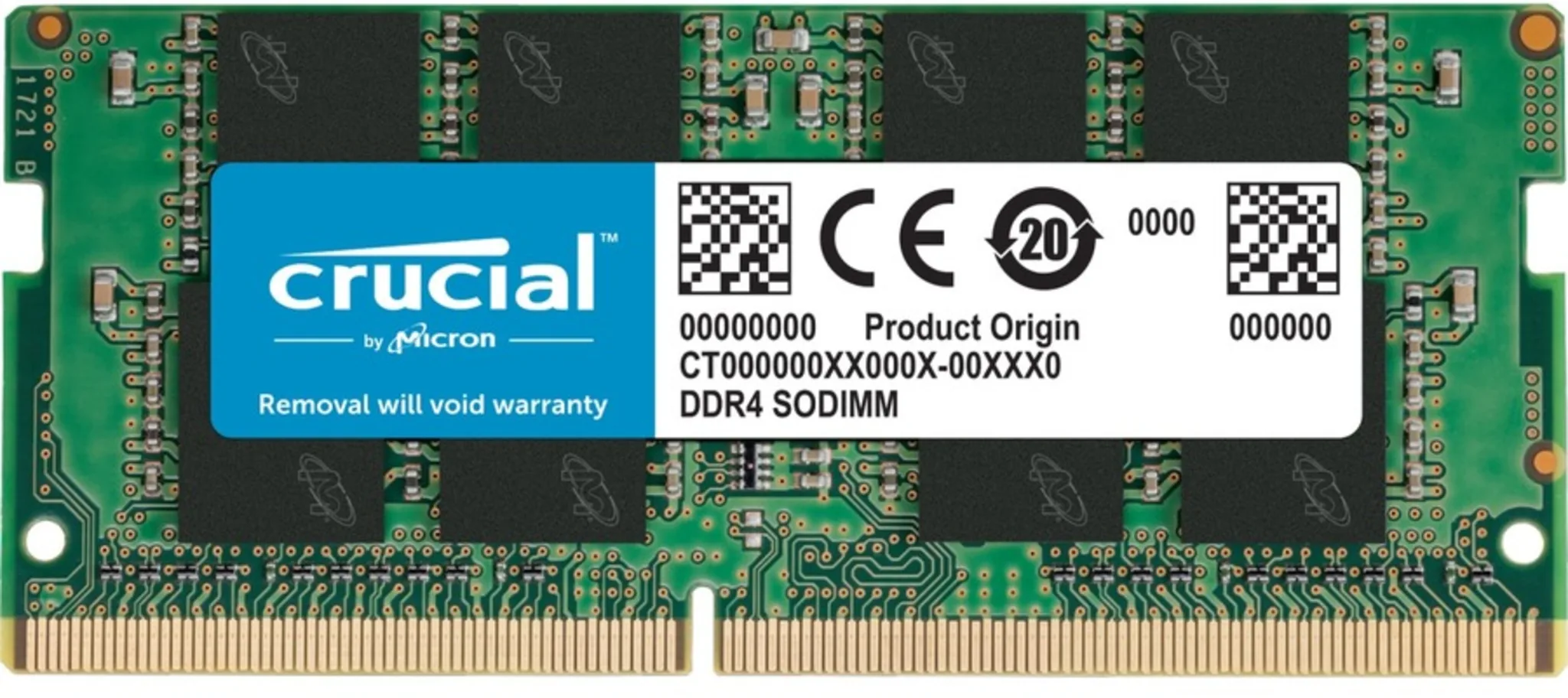 Imagen 0 de Memoria RAM 16GB DDR4 3200MHz SO-DIMM CL22 Non-ECC 1.2V 260p Comp/Mac - Crucial