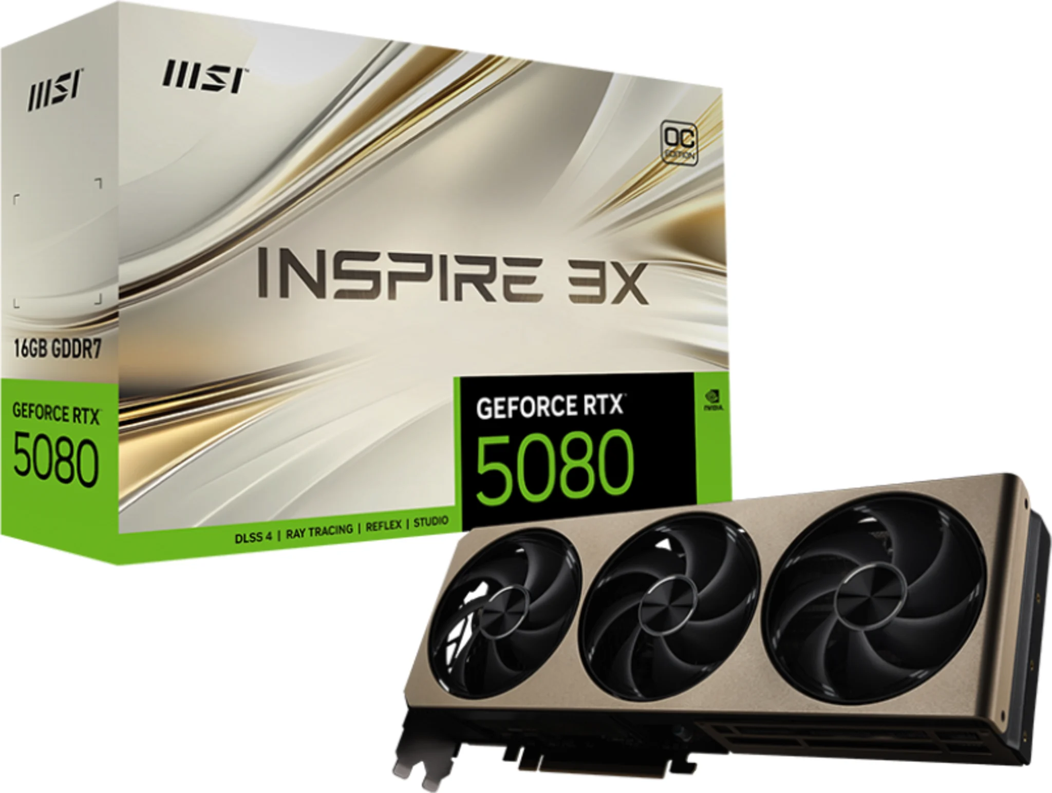 Imagen 0 de MSI GeForce RTX 5080 16G INSPIRE 3X OC [G5080-16I3C]