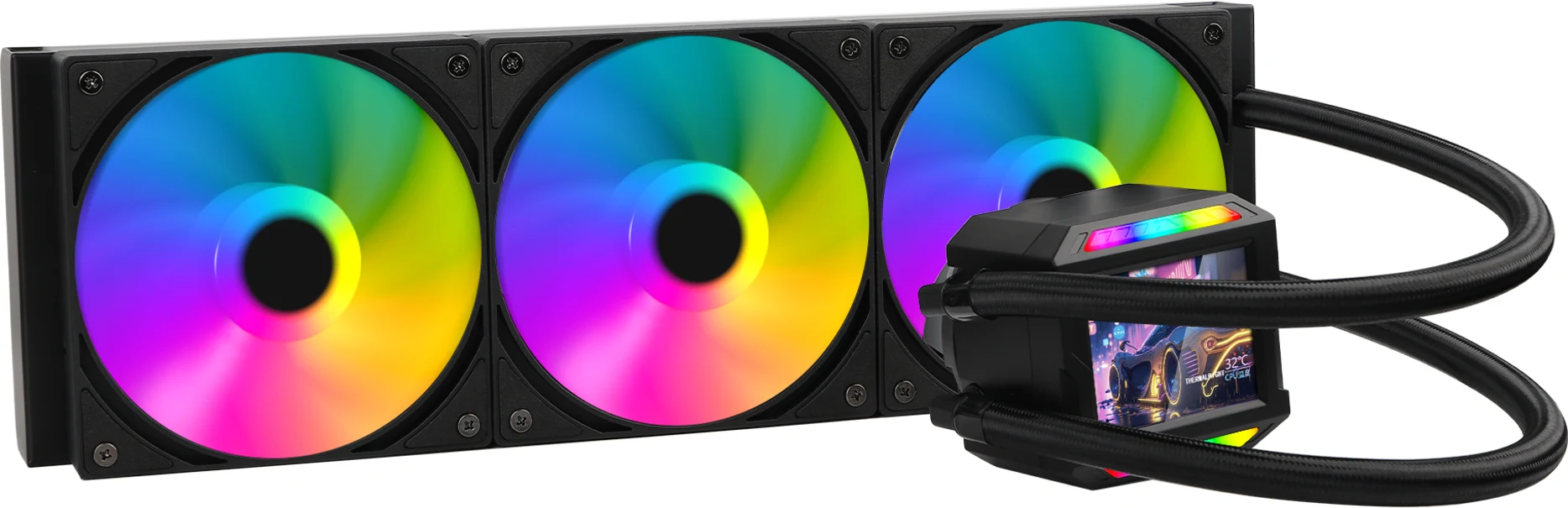 Imagen 8 de Refrigeracion Liquida ESGAMING AURORA 360 ARGB | Pantalla LCD IPS 2.8" | 3 Venti
