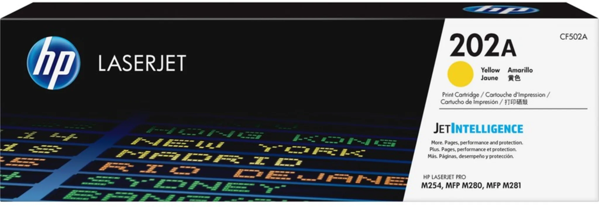 Imagen 0 de Toner HP 202A Yellow Impresoras Láser LaserJet Pro M254dw/M281fdw 1300 Pág Aprox