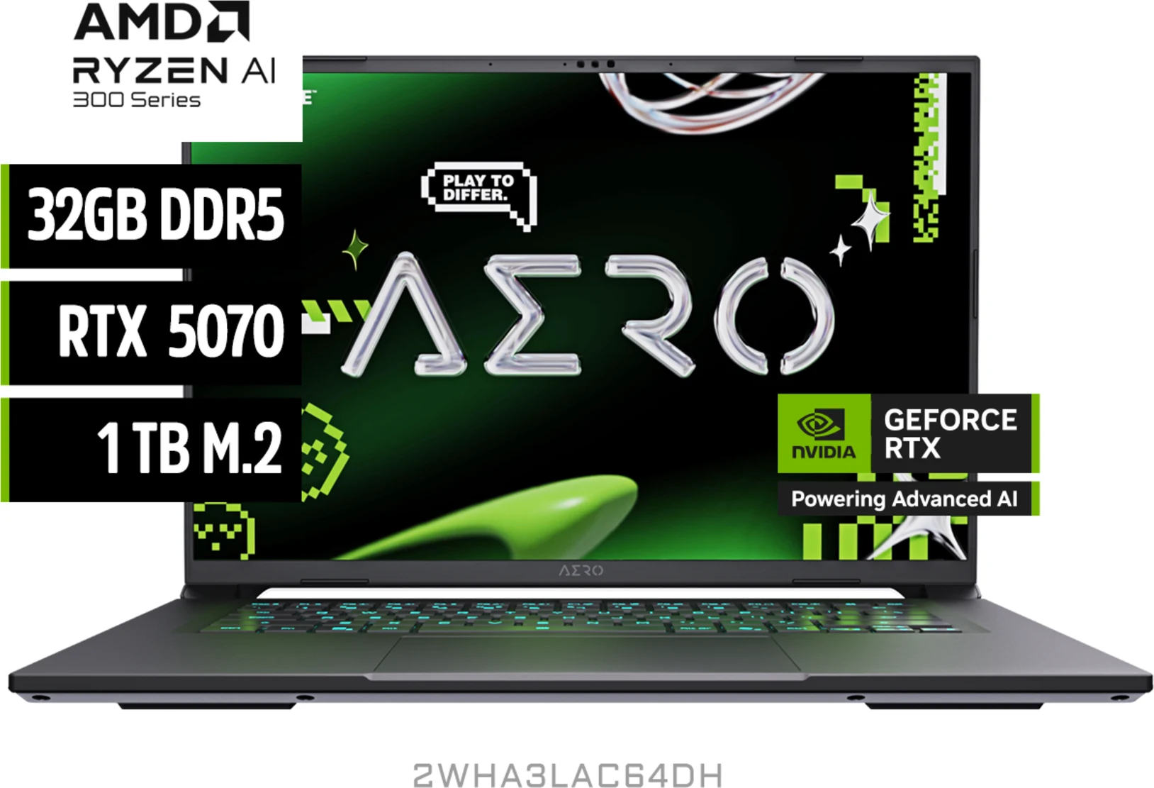 Imagen 0 de Notebook Gigabyte AERO X16 AMD Ryzen AI 9 HX 370 32GB 1TB 16" RTX 5070 8GB W11H
