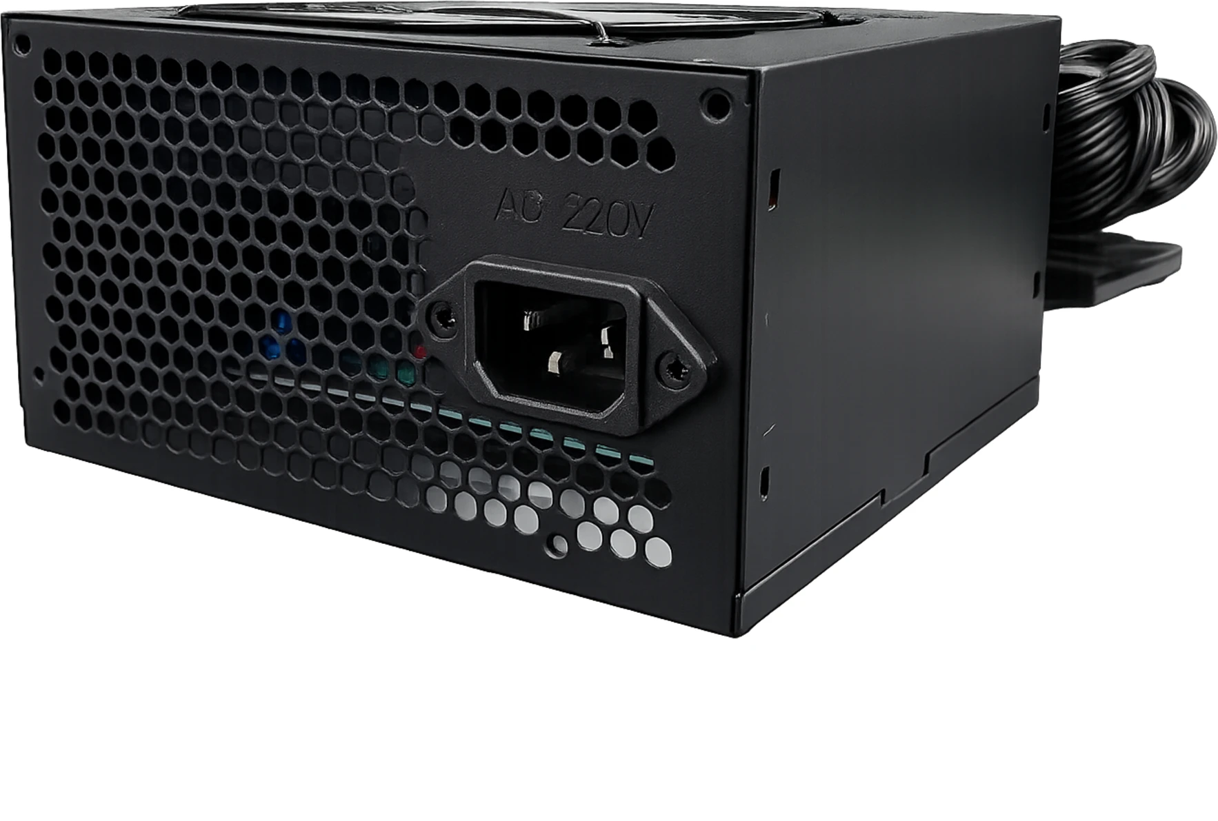 Imagen 2 de FUENTE PODER 650W/24P 2POWER/2SATA APTA I7-14700/ ES-650W BLACK 12CM FAN