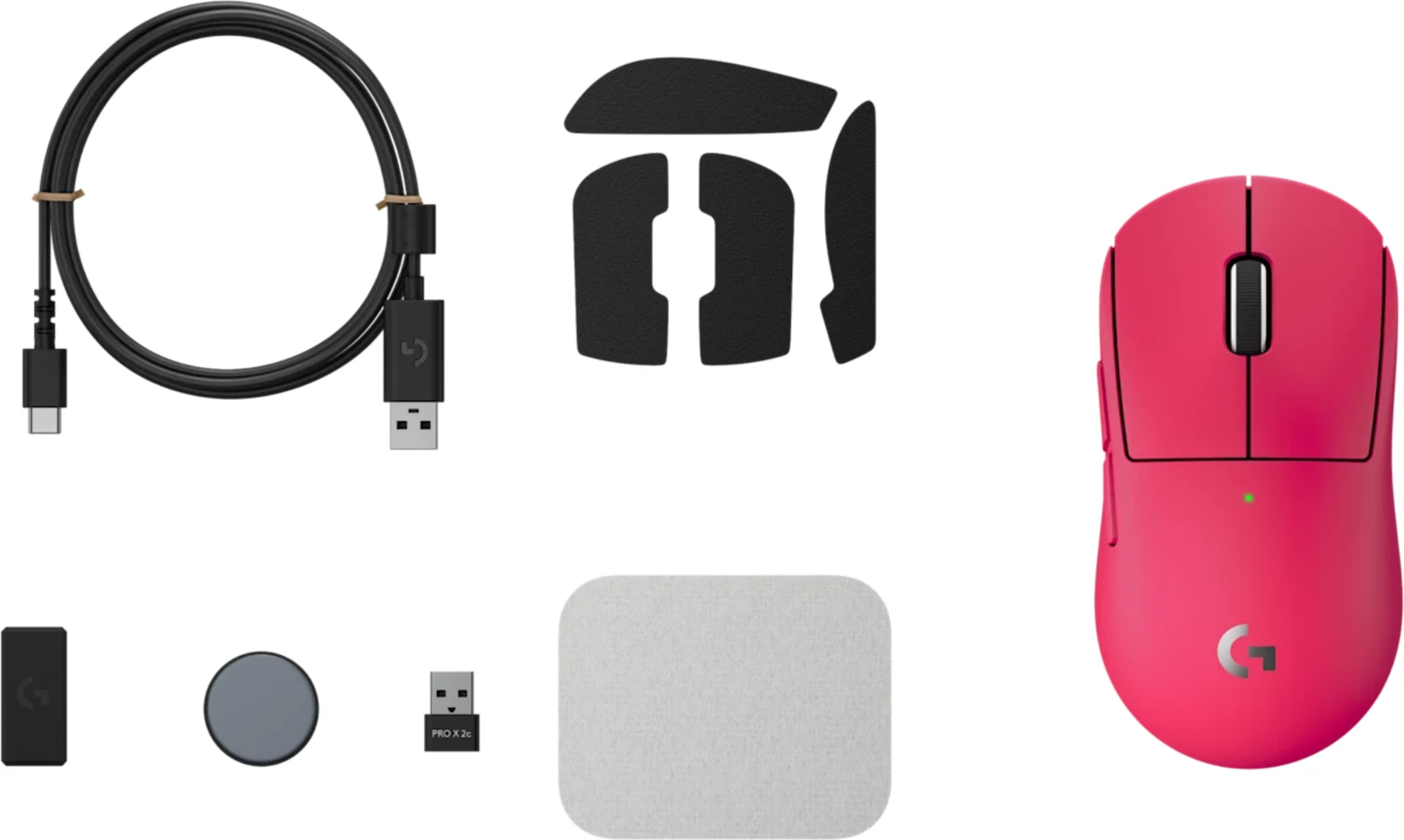 Imagen 2 de Mouse Inalámbrico Gamer Logitech Pro X SuperLigth 2C SenHero 2 LIGTHFORCE Rosado