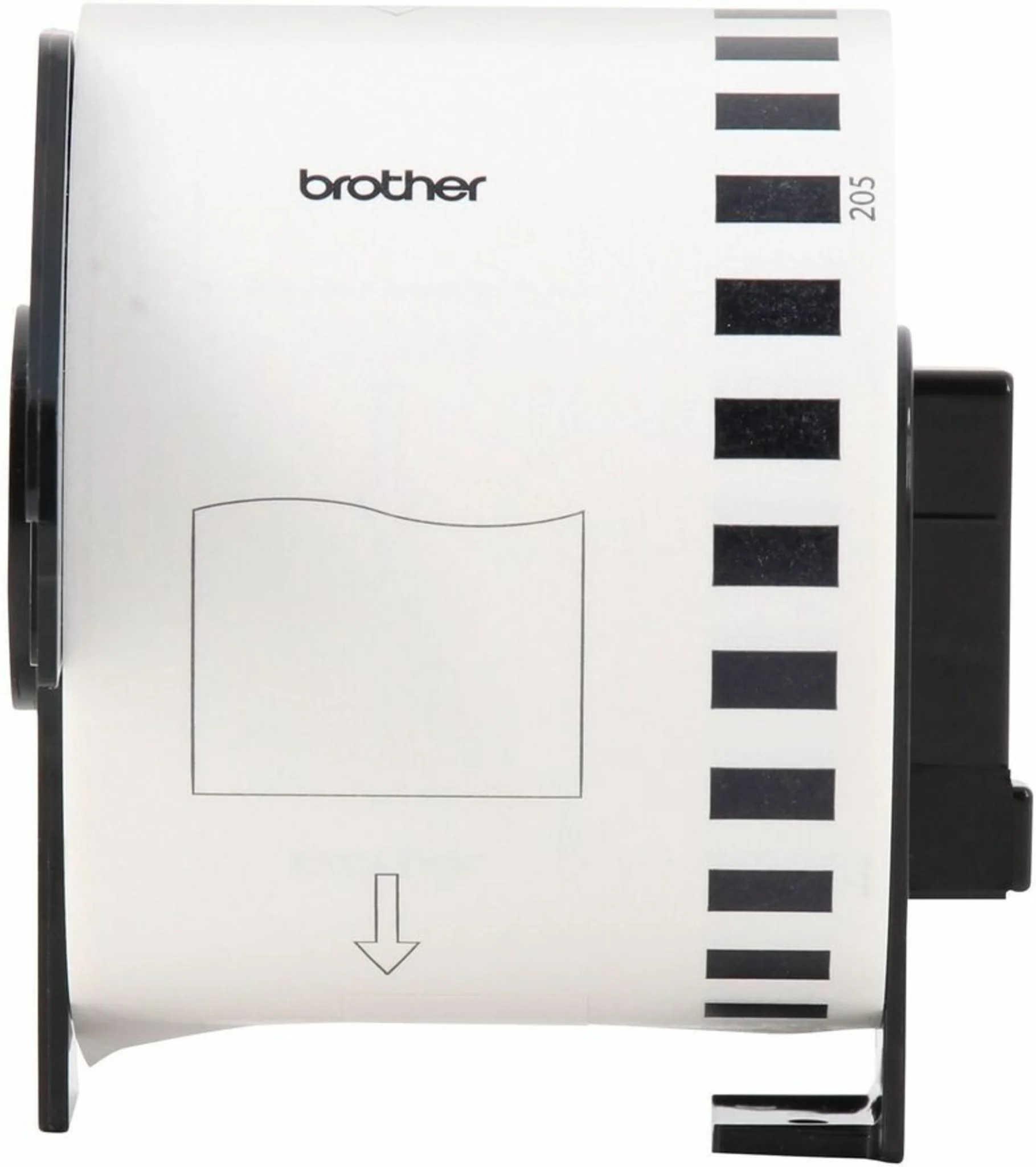 Imagen 2 de Cinta Rotuladora Brother Blanca-Texto Negro DK-2205 62mm / 30,48m (Ancho/Largo)