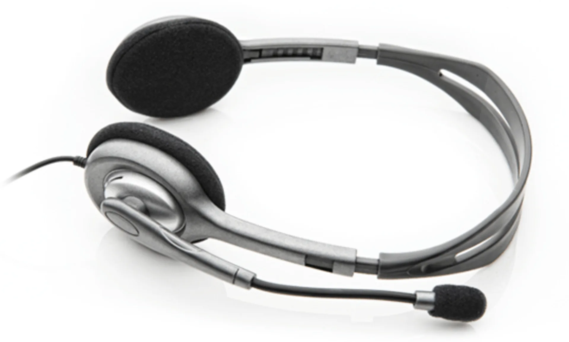 Imagen 2 de Audífonos Alámbricos Logitech H111 Interfaz 3.5mm con Micrófono Color Gris 