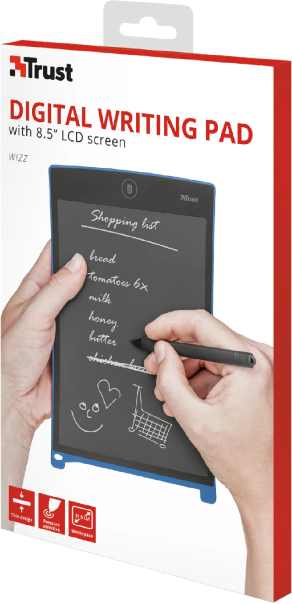 Imagen 6 de Panel Digital Trust Wizz, Interactivo de 8.5" 12.5*17.5cm Color Negro