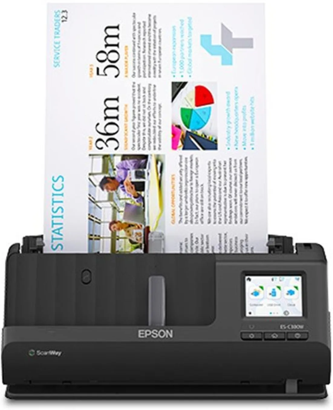 Imagen 0 de Escáner de Escritorio Epson WorkForce ES-C380W WiFi USB 2.0