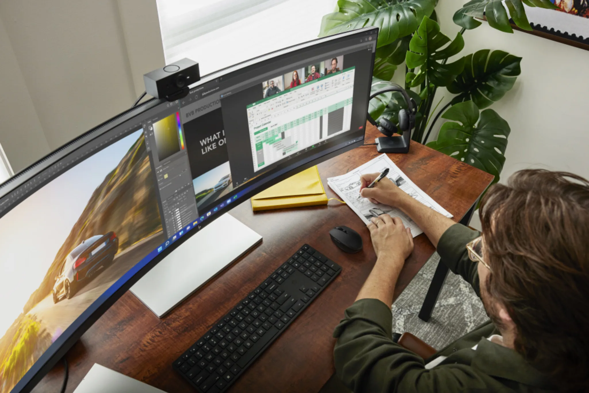 Imagen 17 de Monitor Curvo HP E45C G5 45" VA DQHD 5120*1440 DP HDMI USB-C LAN 3 ms GtG