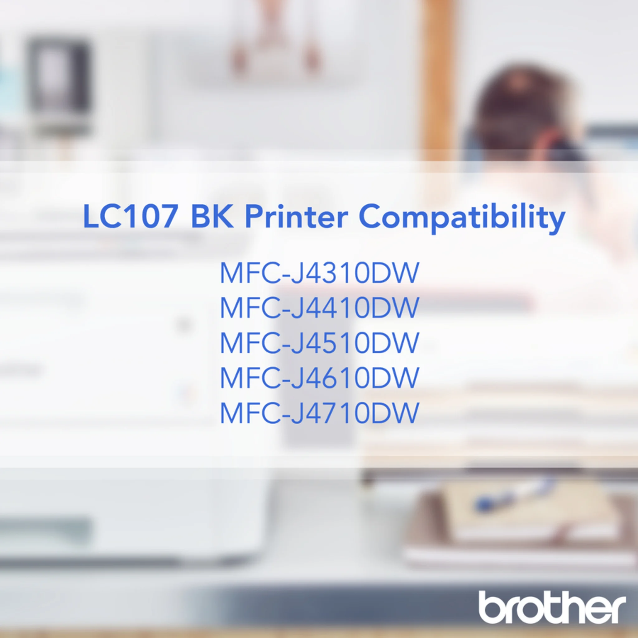 Imagen 1 de Cartridge Brother LC-107BK Negro para MFC-J4510DW, 1200 Páginas