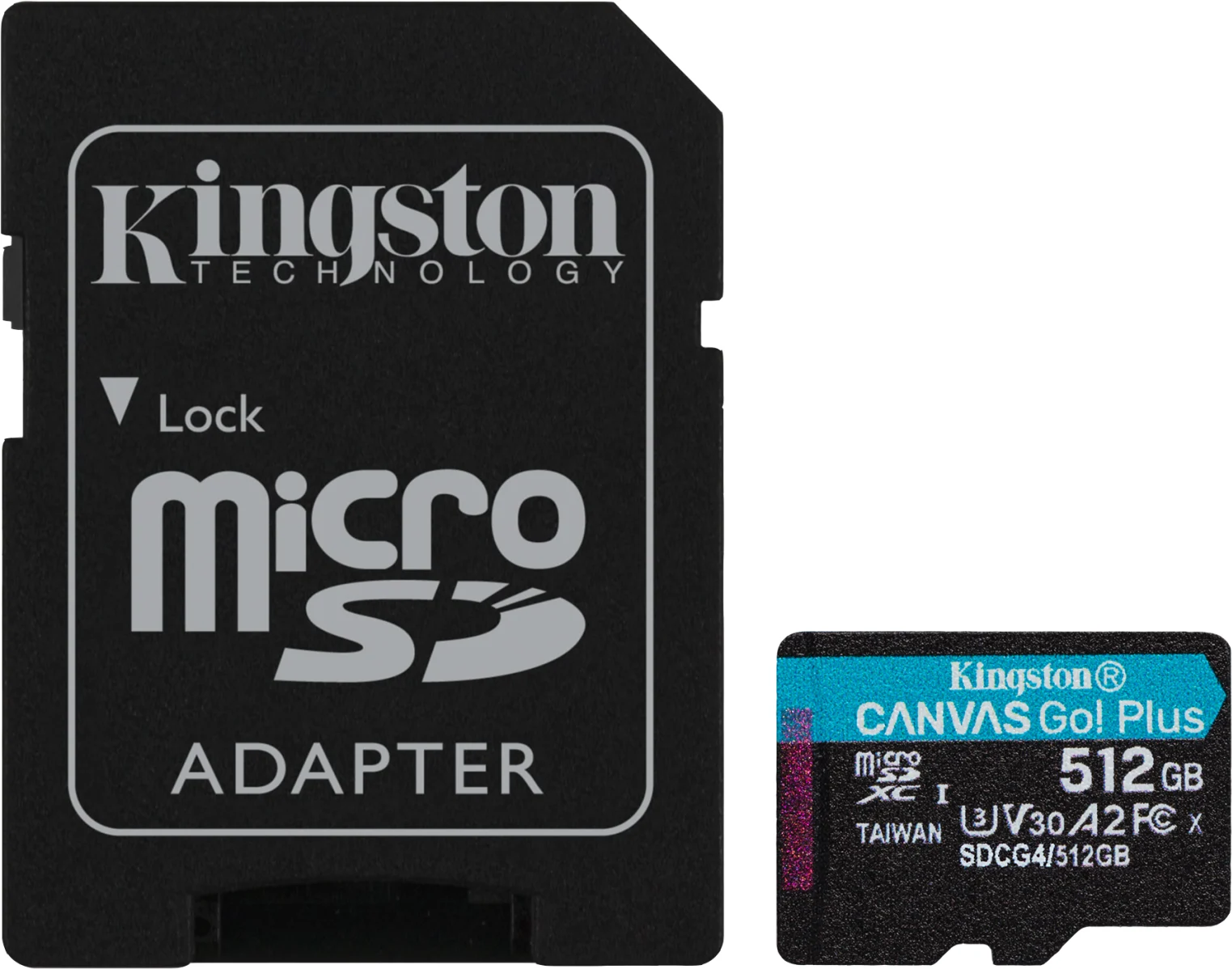 Imagen 0 de Memoria MicroSDXC 512GB Kingston Canvas Go Plus Cat10 UHS-I U3 V30 A2 Lec200MB/s
