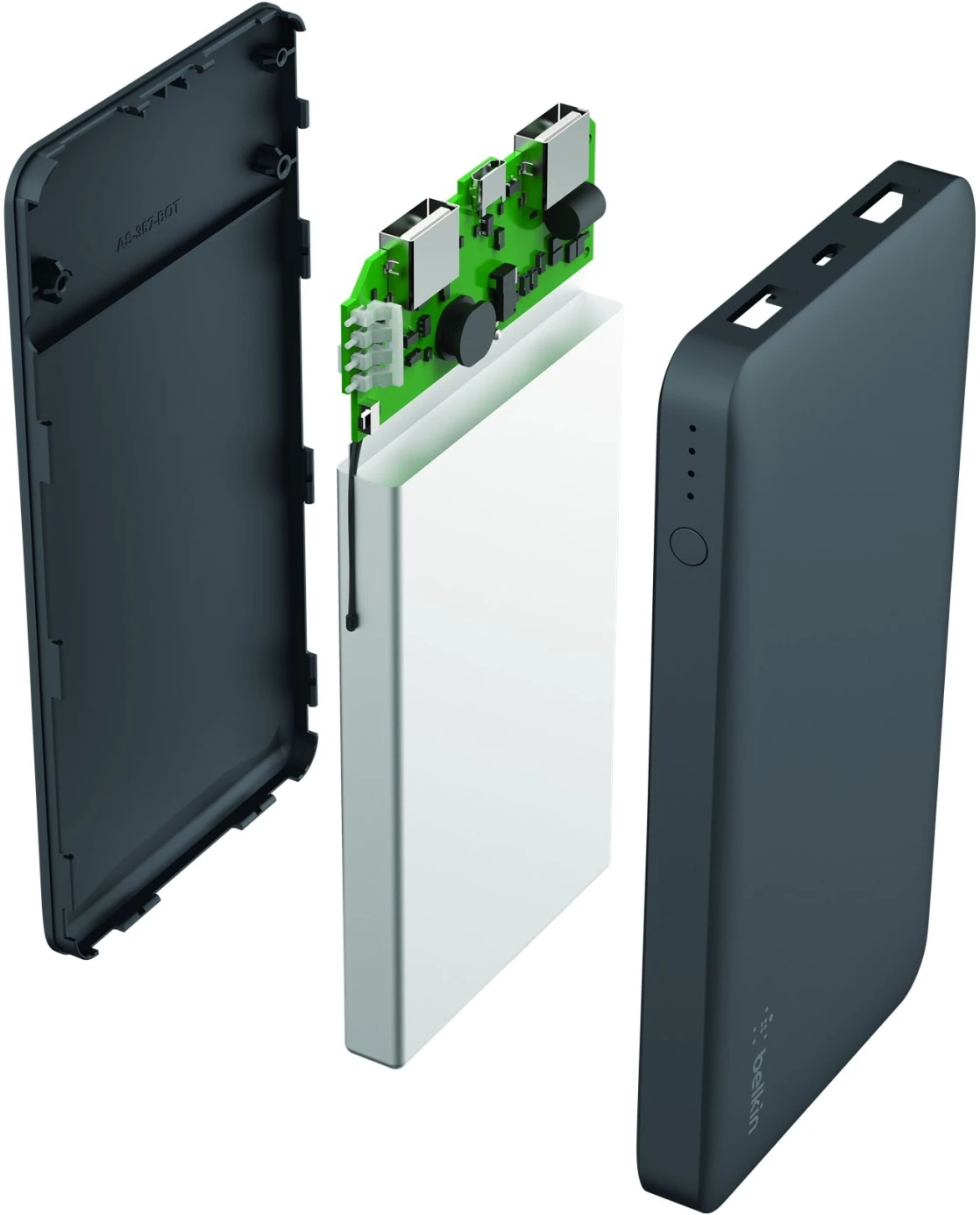 Imagen 7 de Belkin Pocket Power - Cargador portátil - 10000 mAh - 2.4 A - 2 conectores de salida (USB) - en el cable: Micro-USB - negro