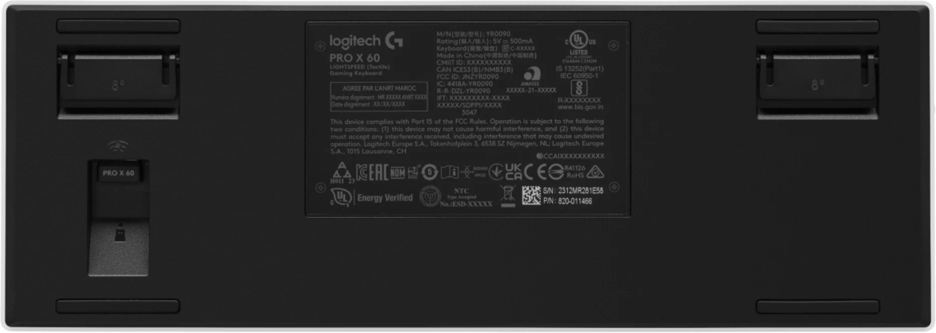 Imagen 6 de Teclado Gamer Inalámbrico Logitech PRO X60 Inglés Switch Táctil RGB Color Blanco