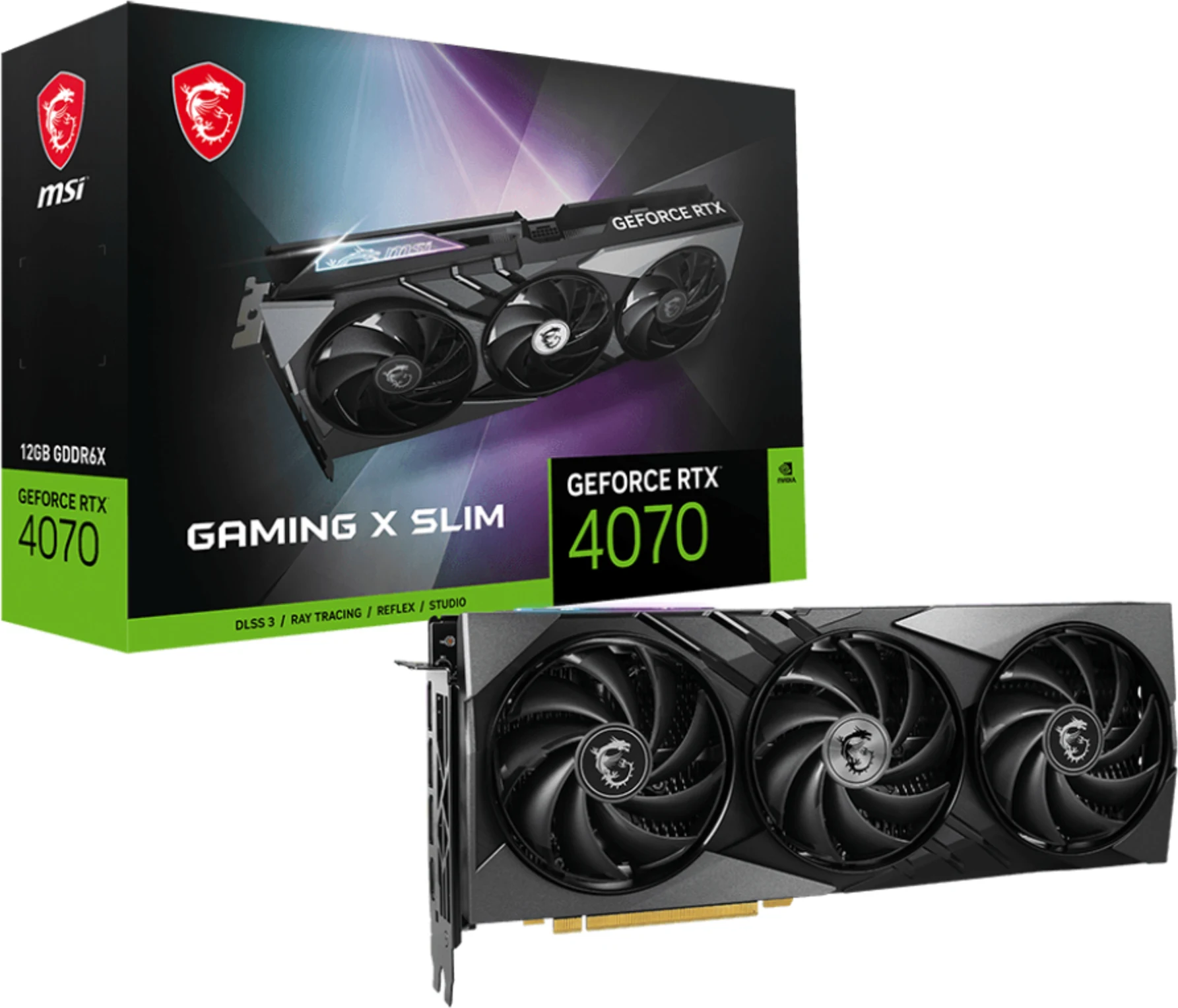 Imagen 0 de Tarjeta de video MSI GF-RTX 4070 GAM X SLIM 12GB GDDR6X 1*HDMI 3*DP 215W