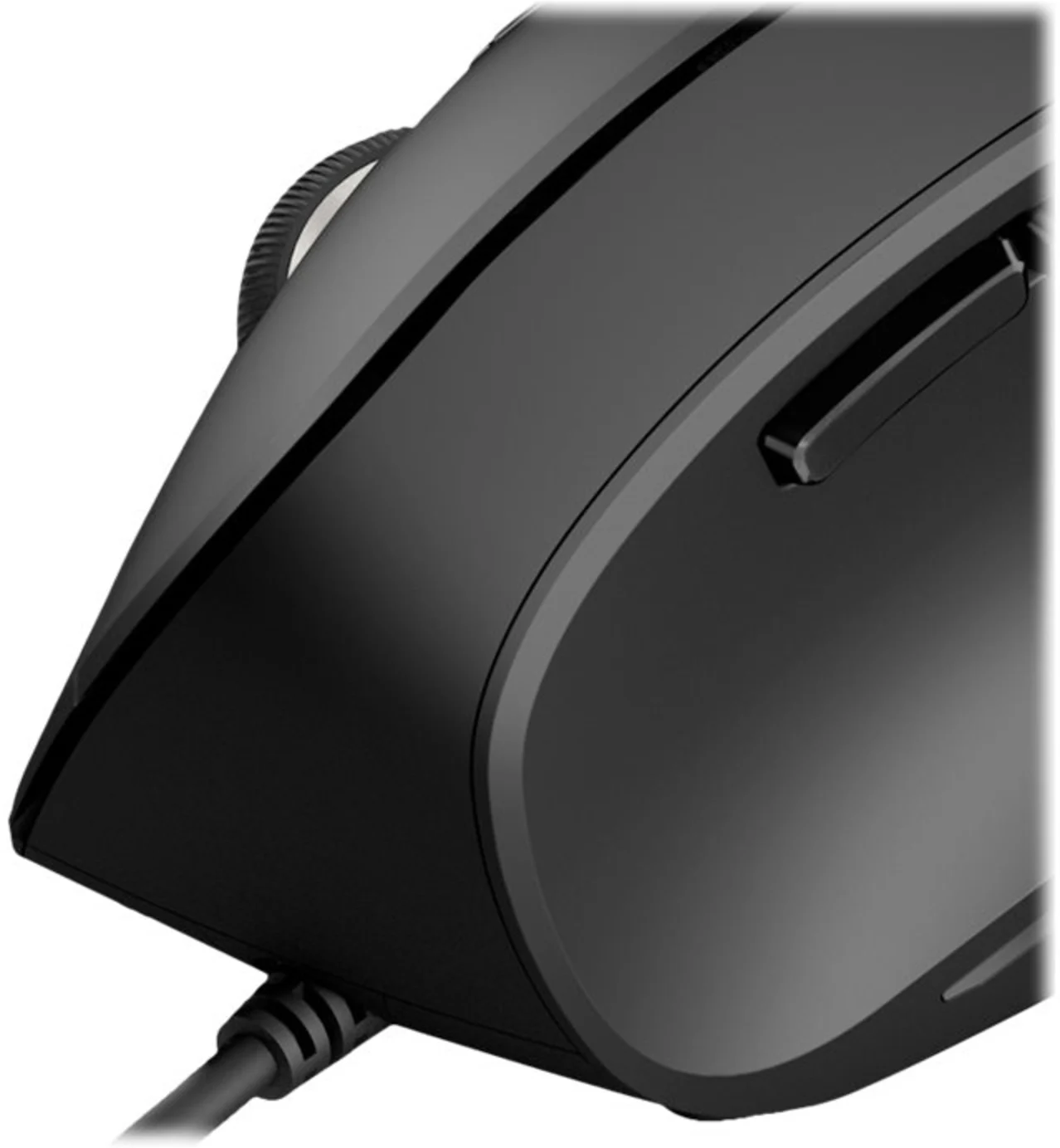 Imagen 4 de Mouse Ergonómico Alámbrico KlipX KMO-506 Óptico 1600dpi 6 Botones USB Negro