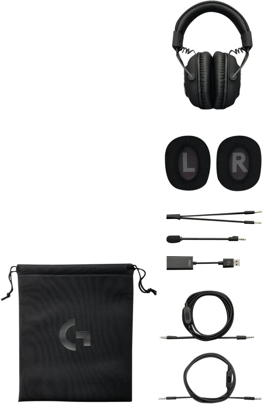 Imagen 4 de Audífonos Gamer Logitech PRO X c/Mic Sonido envolvente Jack 3.5mm/USB Negro