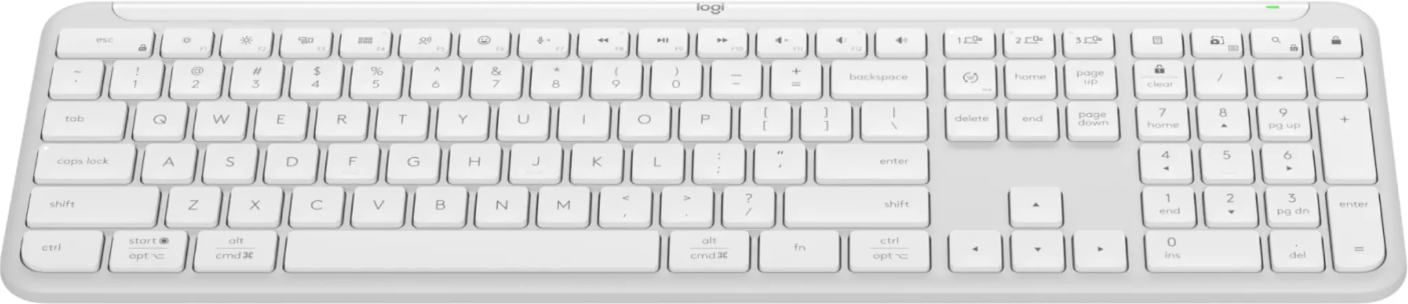Imagen 3 de Teclado Inalámbrico Logitech Signature Slim K950, RF/BT QWERTY Español Blanco