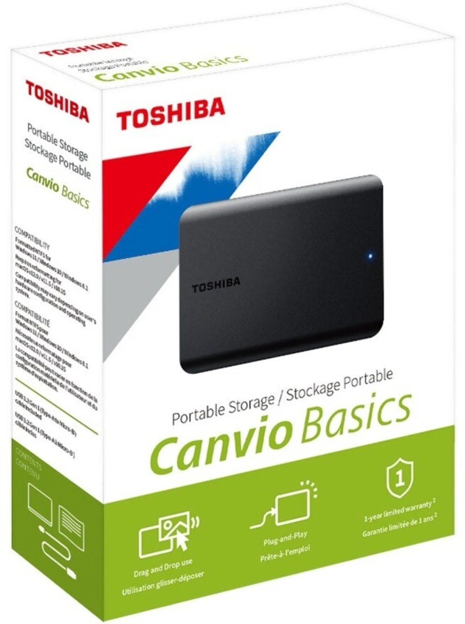 tecnomas.cl | [HDTB540XK3CA] Disco Duro Externo Toshiba Canvio Basics