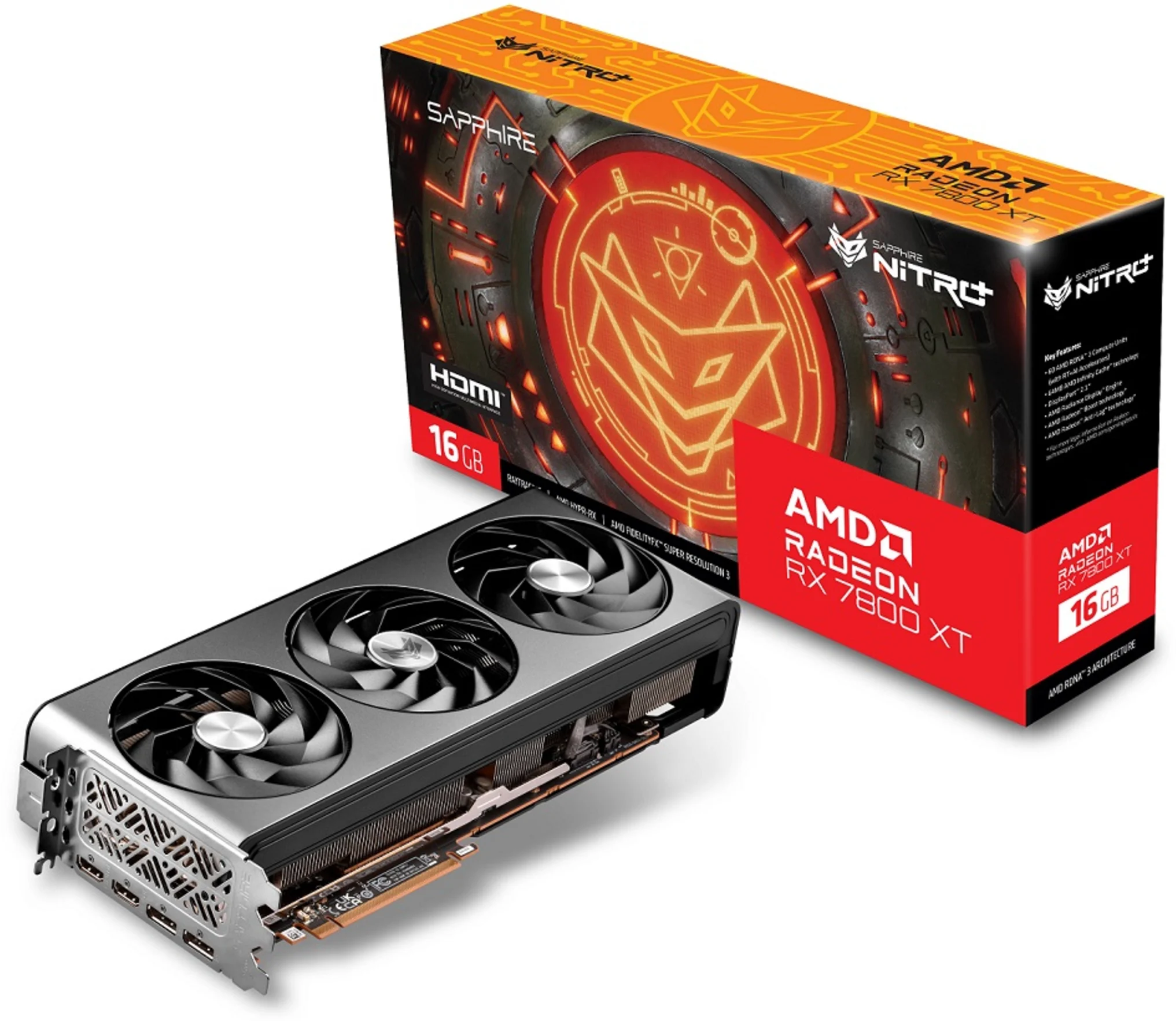 Imagen 0 de Sapphire NITRO+ AMD Radeon RX 7800 XT 16GB [11330-01-20G]