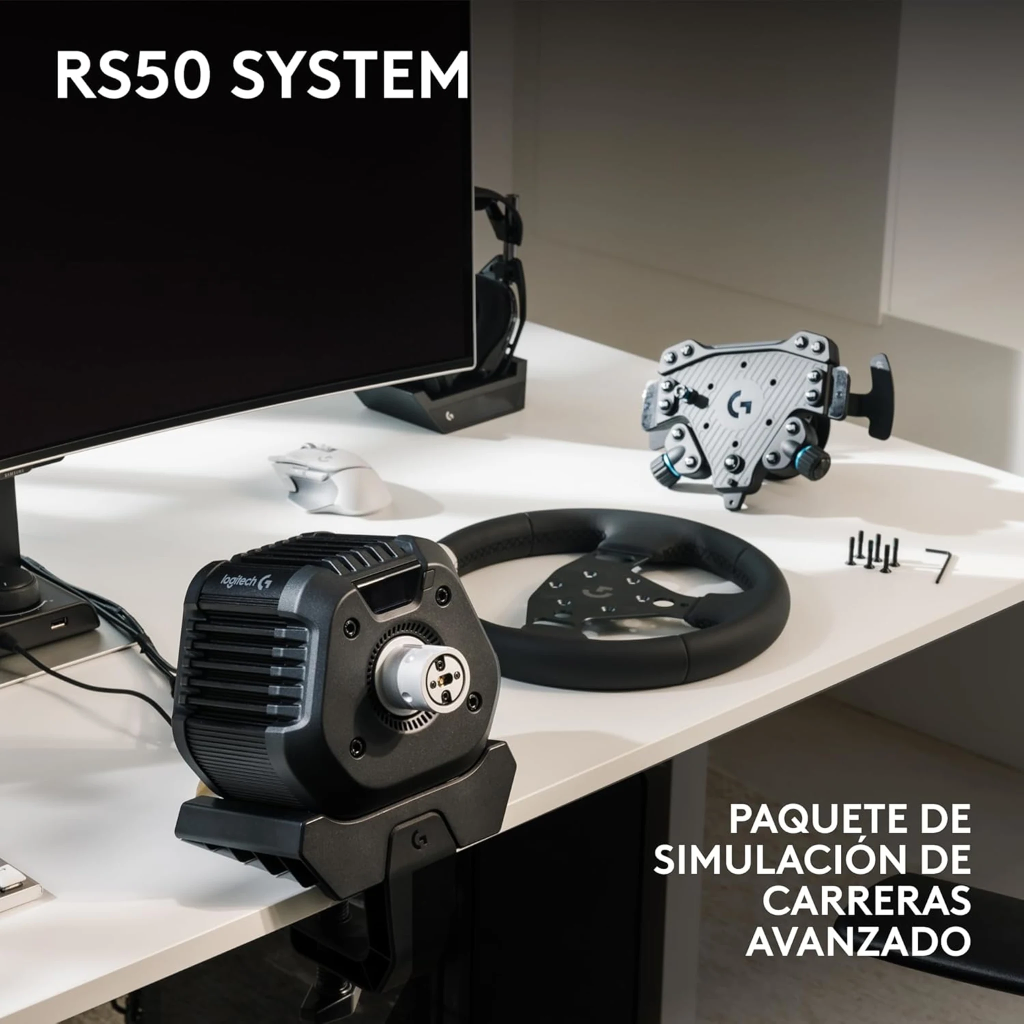 Imagen 2 de [PREVENTA] Volante de carreras RS50 System para PC, PS4 y PS5 + Regalo G435
