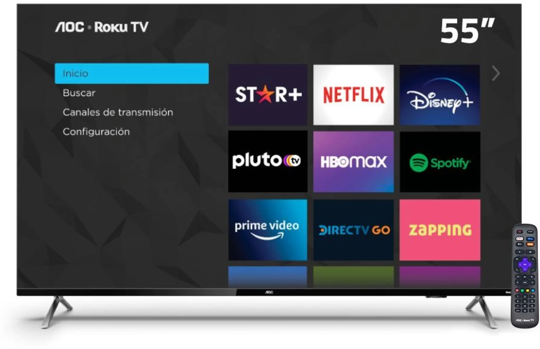 Imagen 0 de Televisor AOC 55U6125 55" 4K UHD RokuTV LED SmartTV LAN 3*HMDM USB