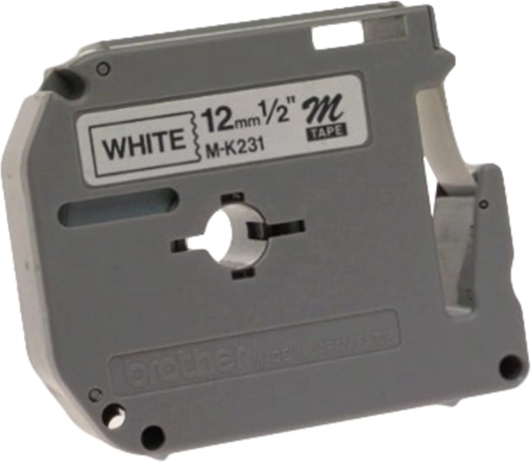 Imagen 0 de Cinta Rotuladora Brother M-231 Blanca Texto Negro 12mm*8mm p/ Rotuladora PT90