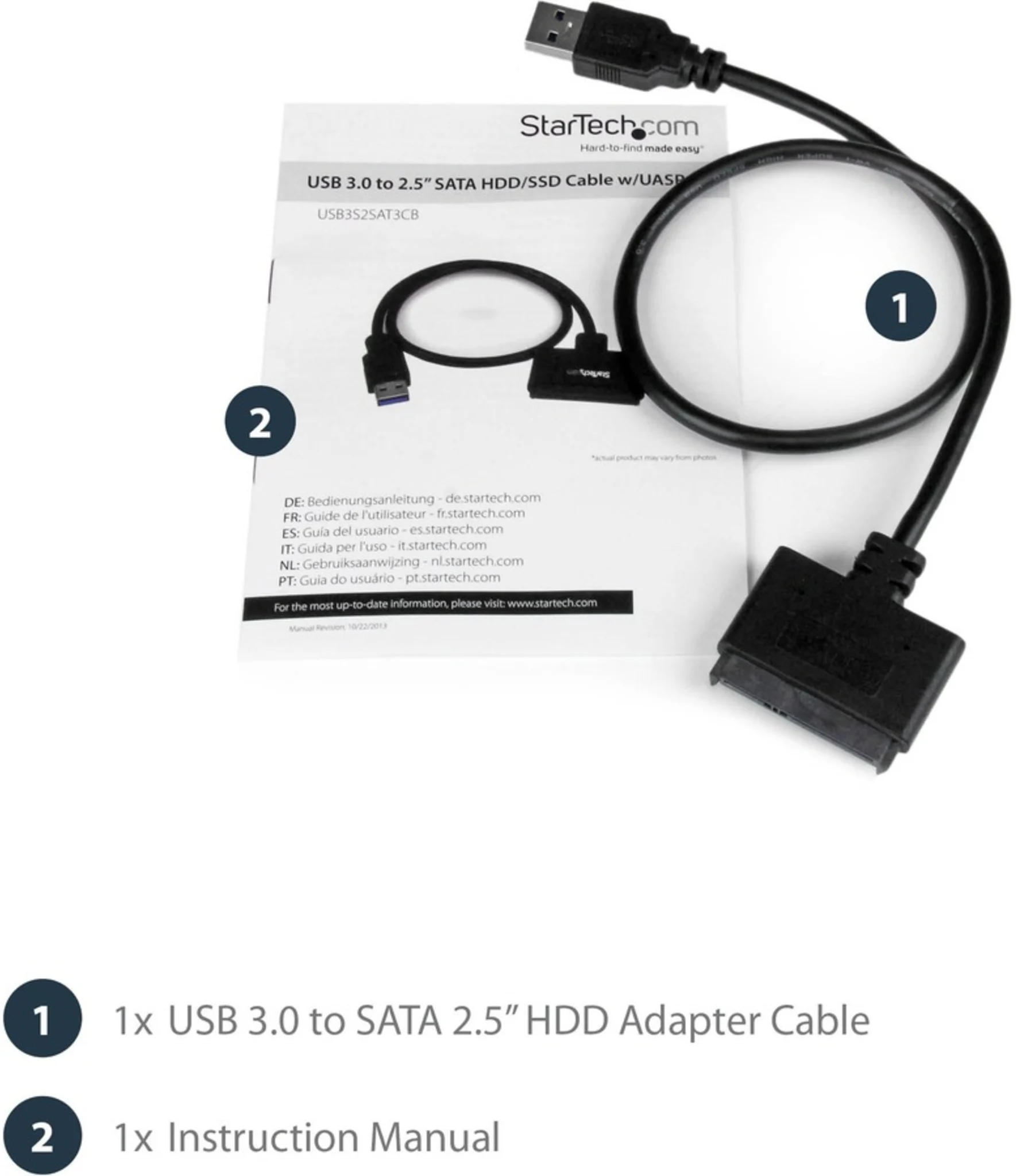 Imagen 7 de Adaptador StarTech USB3S2SAT3CB, Cable USB 3.0 a HDD 2.5" SATA III 0.5m