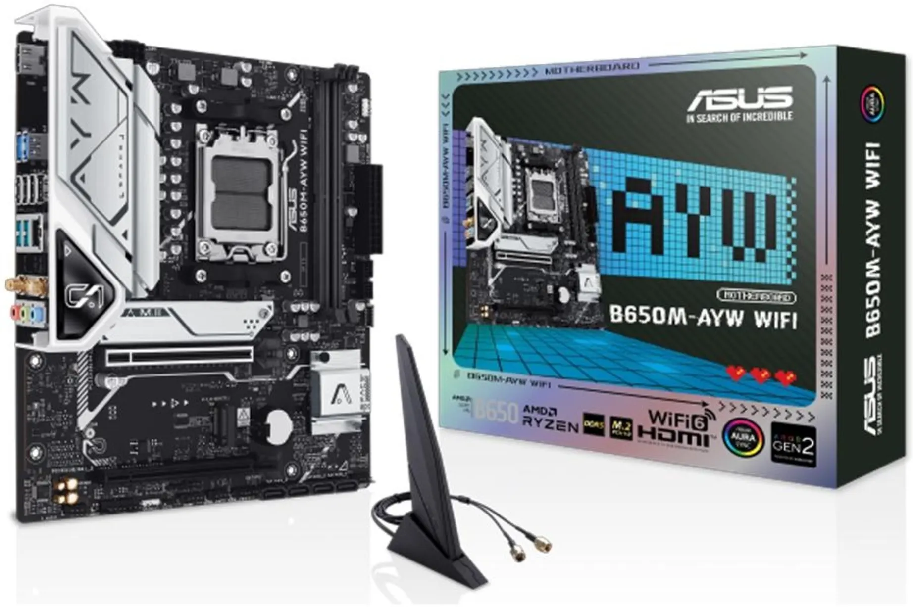 Imagen 0 de Tarjeta Madre Asus B650M-AYW AMD AM5 2*DDR5 2*M.2 WiFi6 LAN Bt5.3 HDMI USB