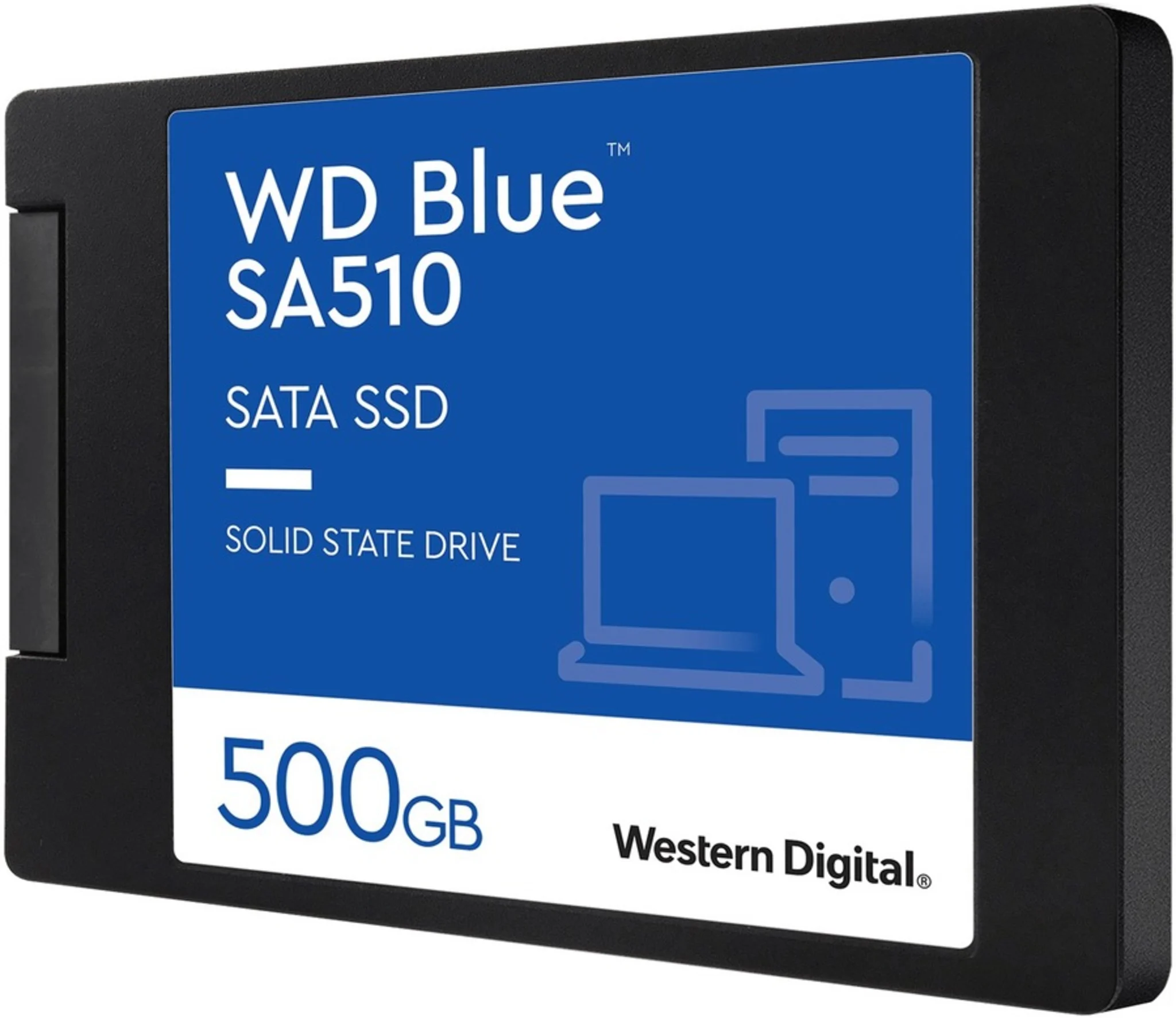 Imagen 2 de Unidad SSD Western Digital Blue 500GB 2.5" 7mm SATA 3 6Gb/s 3D Esc 510MBps