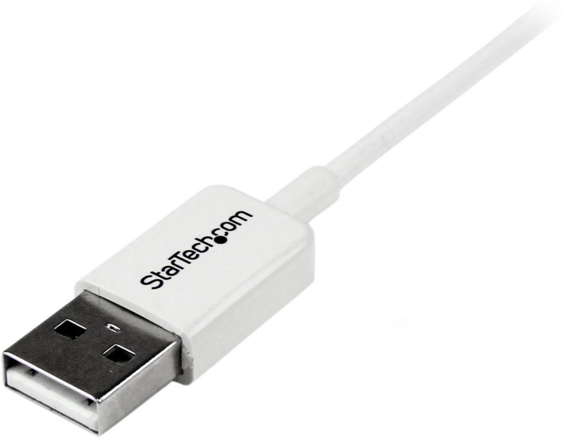 Imagen 2 de Cable USB Tipo-A (4 Pin) a USB micro B (5 pin) v2.0  Long 1mts Blanco - StarTech