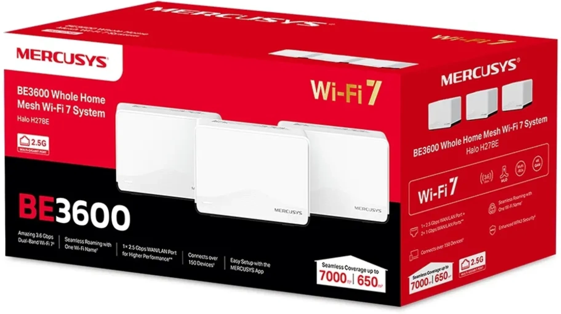 Imagen 2 de Router Mesh Halo H27BE 3-pack, Wi-Fi 7