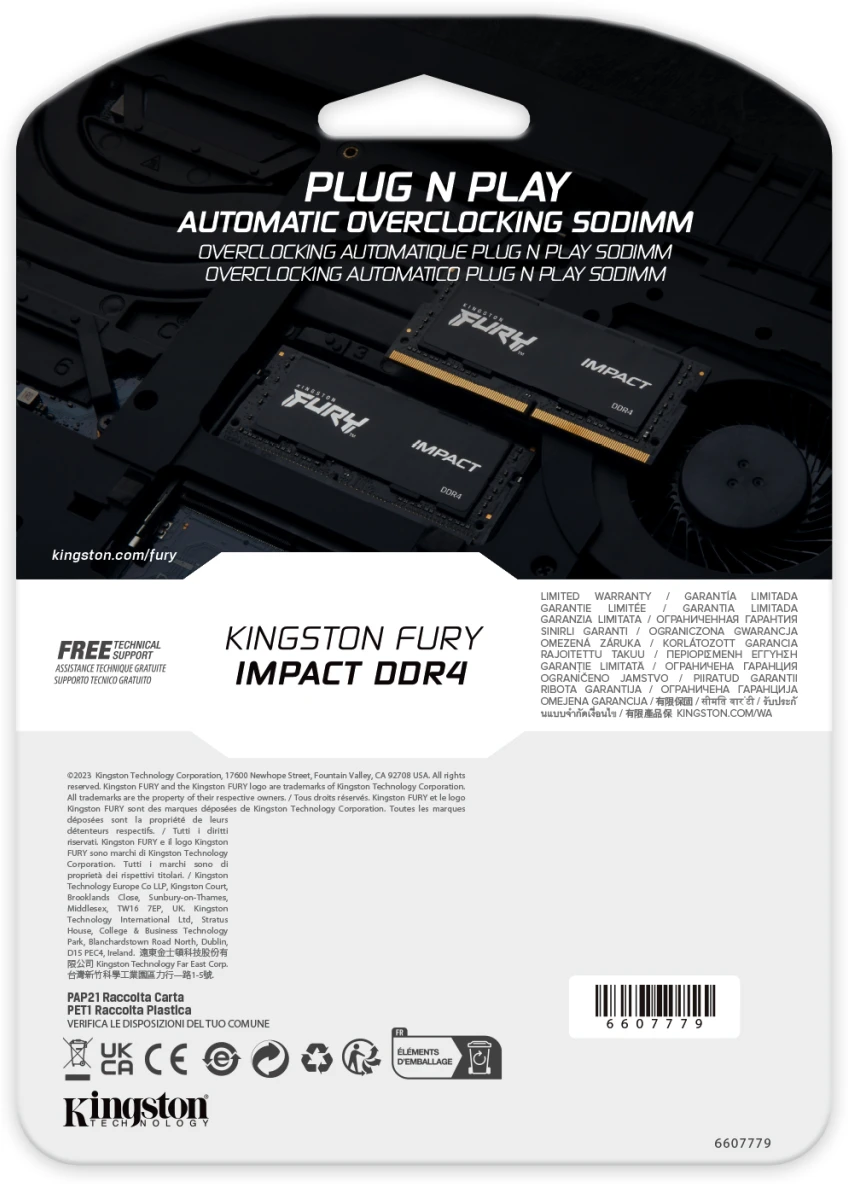 Imagen 3 de Memoria RAM 32GB DDR4 3200MHz SO-DIMM CL20 Non-ECC 1.2v 260p - FURY Impact