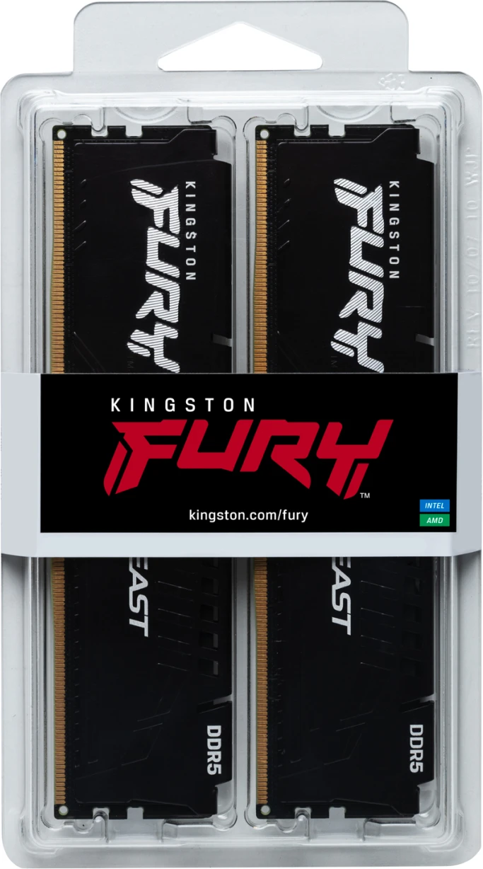 Imagen 4 de Memoria RAM 32GB (2*16GB) DDR5 6000MHz DIMM CL30 Non-ECC 1.4v 288p FURY Beast
