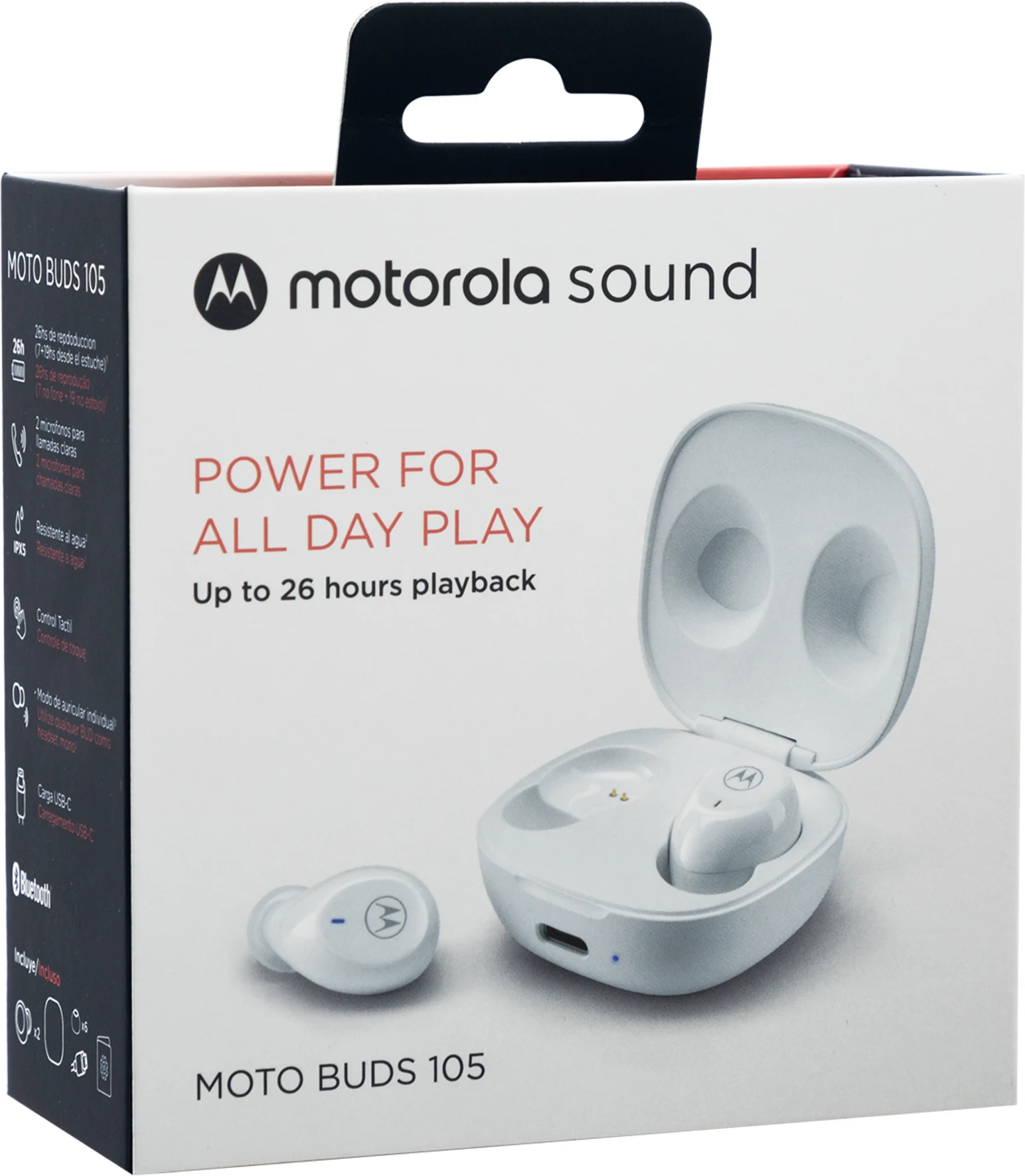 Imagen 1 de AUDIFONO MOTOROLA MOTO BUDS 105 TRUE WIRELESS BLANCO