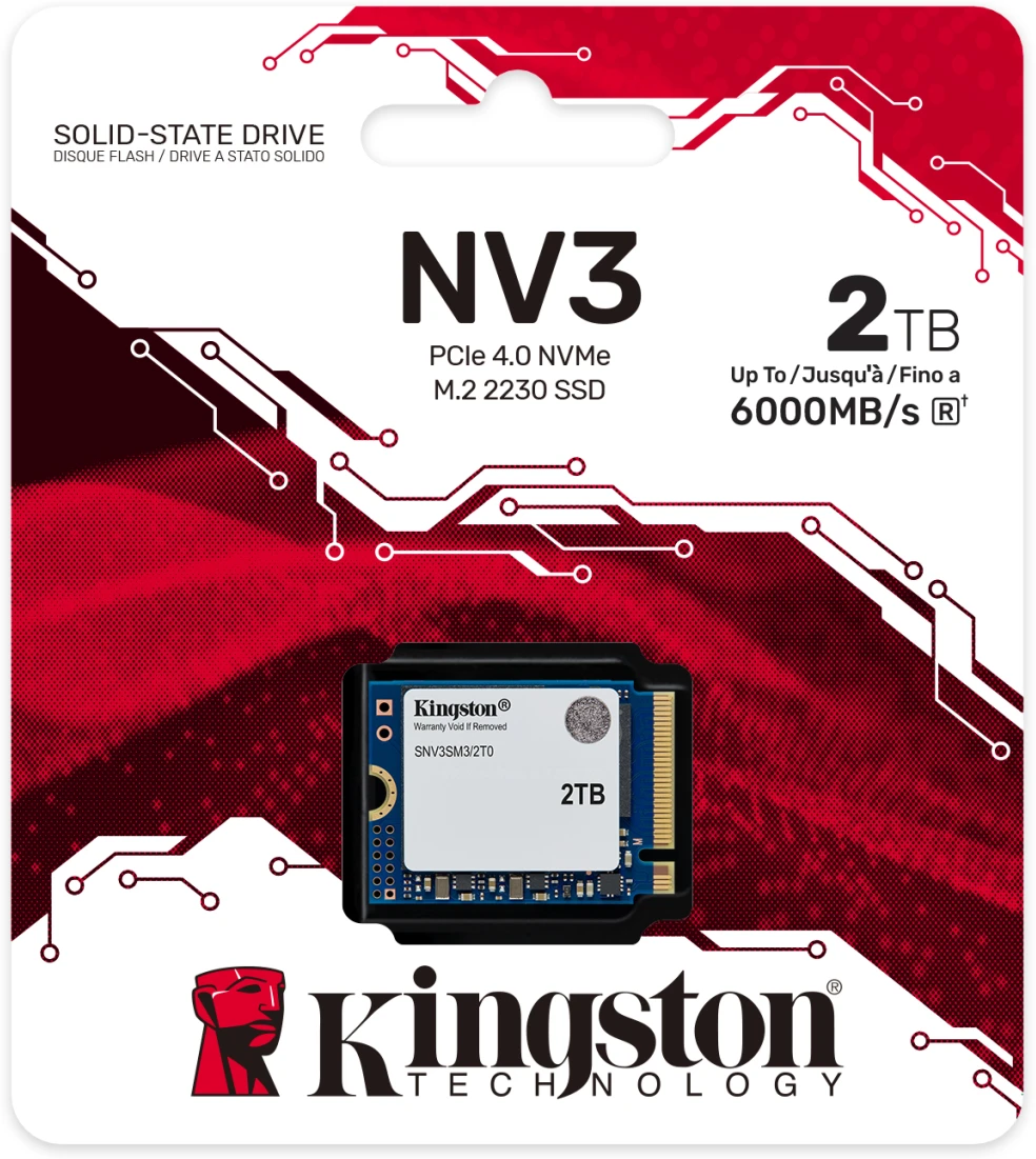 Imagen 2 de Unidad SSD Kingston NV3 2TB M.2 22*30 PCIe4x4 NVMe Lec6000MB/s Esc5000MB/s