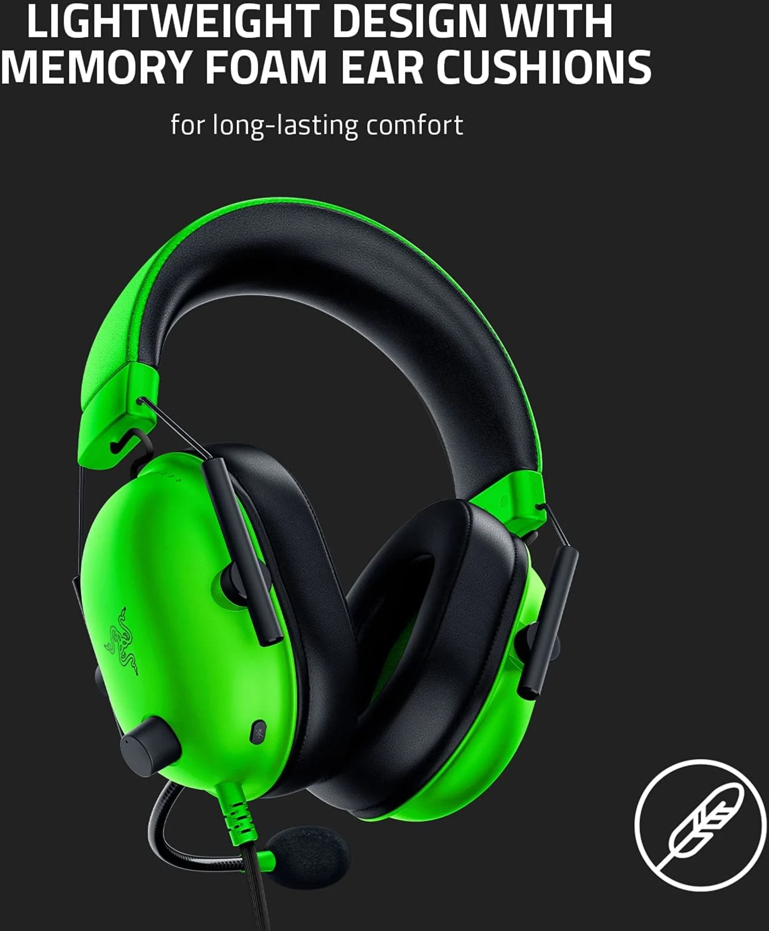 Imagen 4 de Audífonos Gamer Alámbricos Razer BlackShark V2 X Sonido 7.1 Jck3.5mm Color Verde