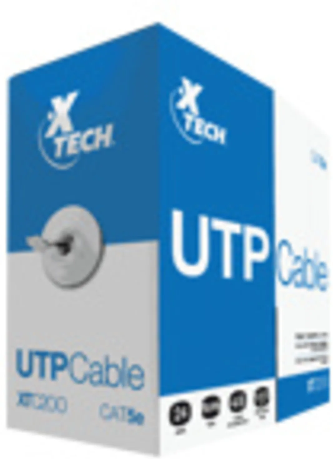 Imagen 0 de Cable de Red X-Tech XTC-220 Categoria 5E UTP Unifilar 305mts Color GRIS