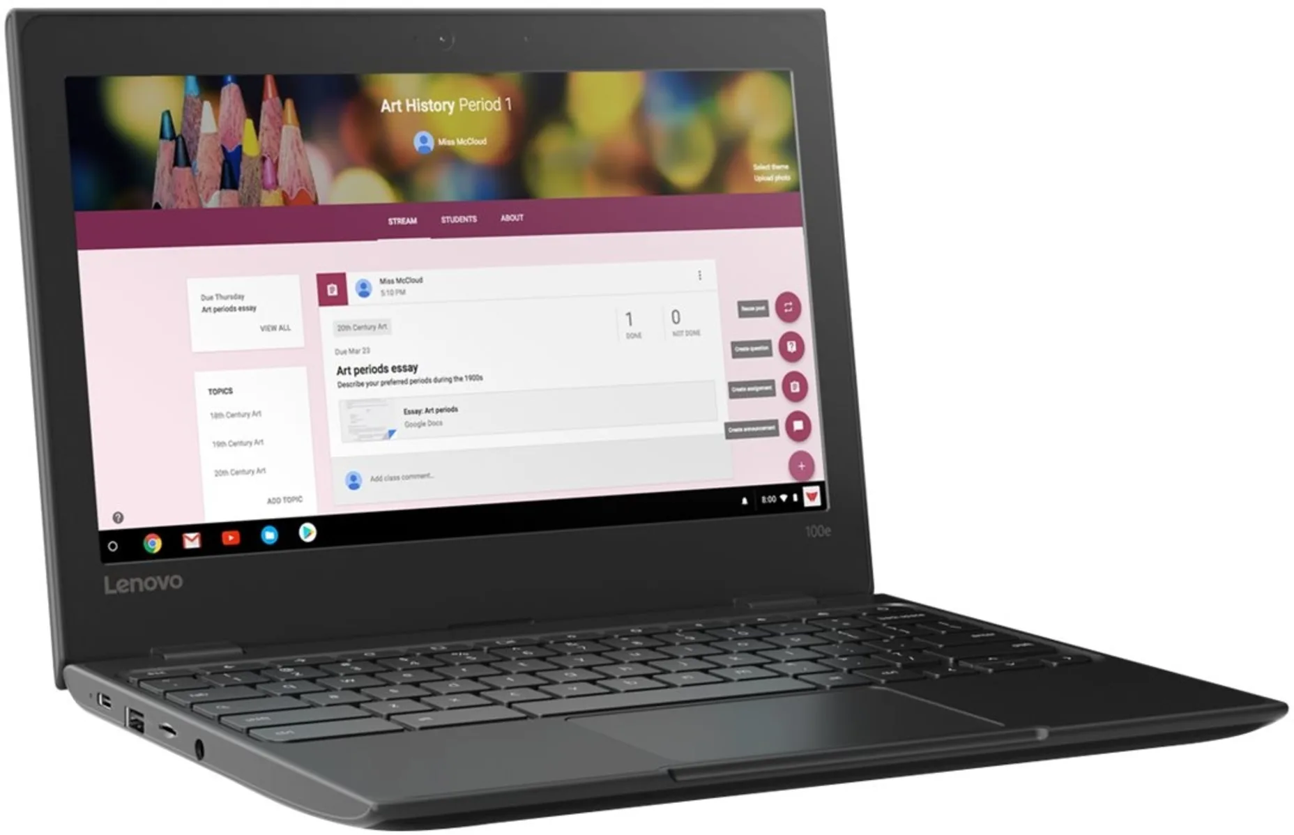 Imagen 0 de Lenovo 100e Chromebook (2nd Gen) MTK 81QB - MT8173c / 2.1 GHz - Chrome OS - 4 GB RAM - 32 GB eMMC - 11.6" 1366 x 768 (HD) - PowerVR GX6250 - Wi-Fi, Bluetooth - negro - kbd: EE. UU.
